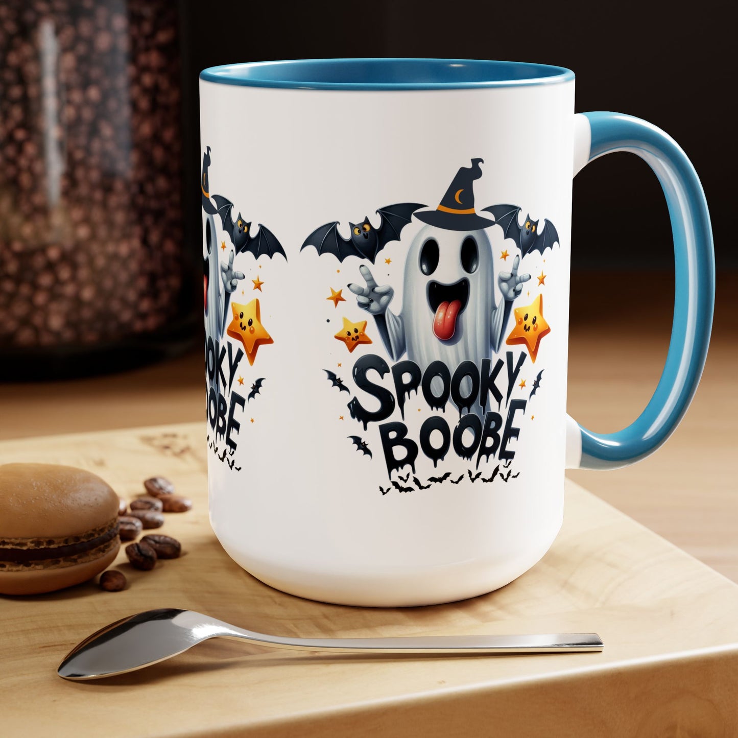 Spooky Boo Happy Halloween Coffee Mug, Let's Go Halloween Coffee Mug, Trick or Treat Halloween Coffee Mug, Cute Ghost Coffee Mug, Spooky Season Halloween Coffee Mug.