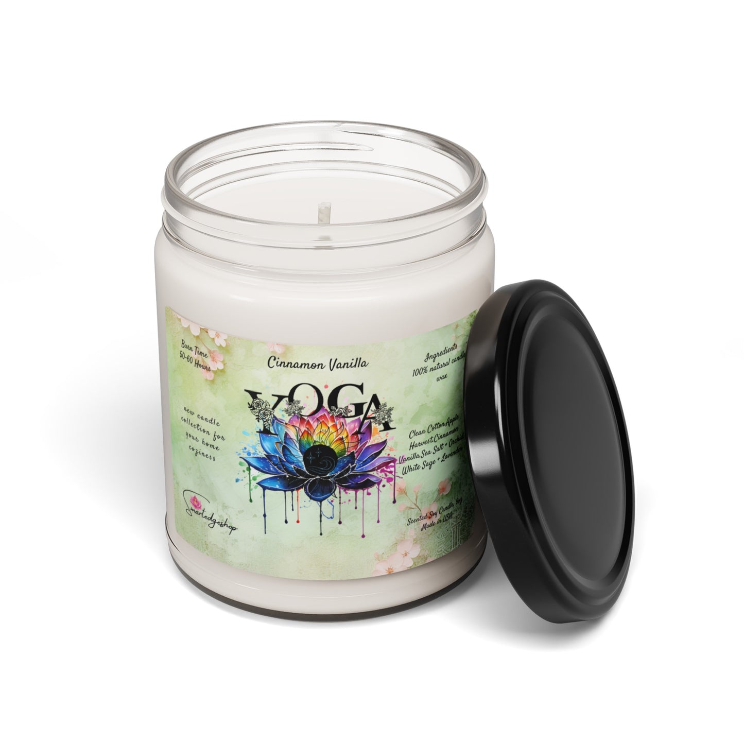 Yoga Scented Soy Candle, 9oz,Yoga , CuteCandle, Mindful Gift, Yoga lovers candle, Yoga Instructor Gift, Gift For Yoga lovers, Gift For Yogi.
