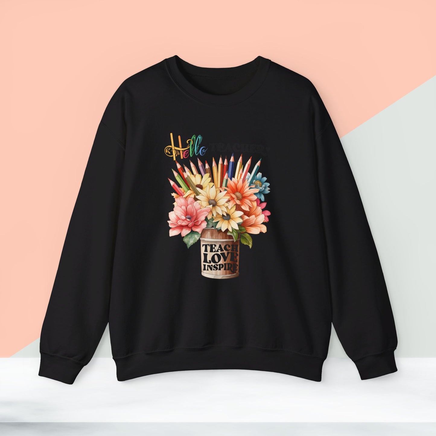 We Love Teachers Sweatshirt, Back To school unisex heavy blend crewneck sweatshirt, Teacher Back To school Sweatshirt. First Day Vibes Sweatshirt.