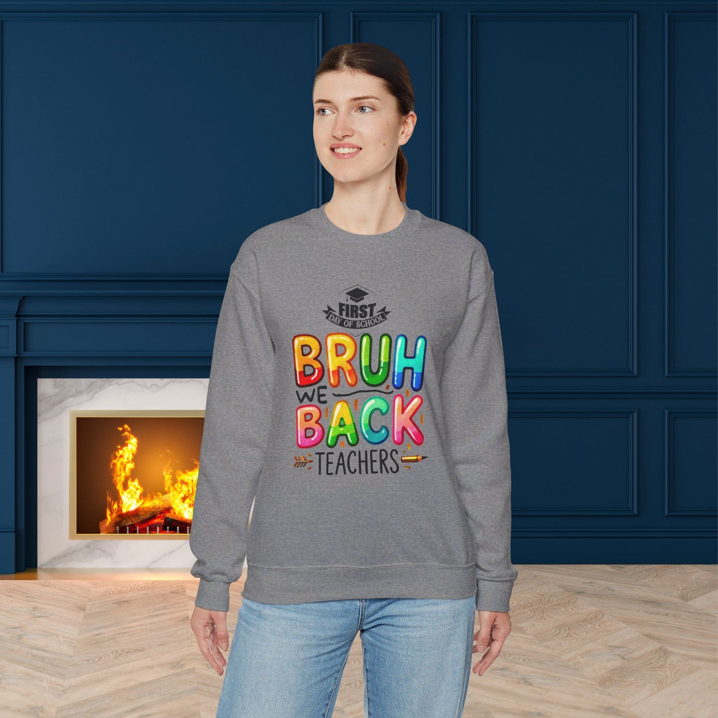 We Love Teachers Sweatshirt, Back To school unisex heavy blend crewneck sweatshirt, Teacher Back To school Sweatshirt. First Day Vibes Sweatshirt.