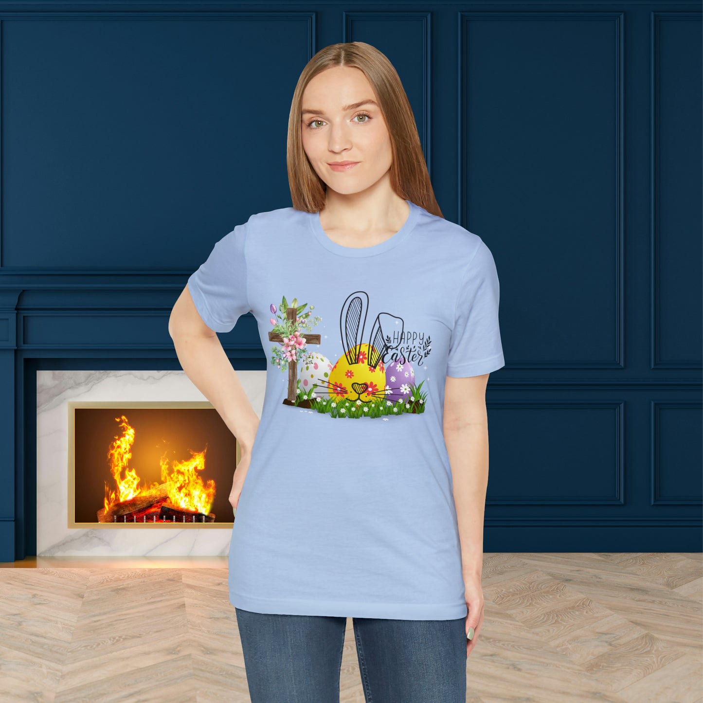 Happy Easter Unisex Jersey Short Sleeve Tee
