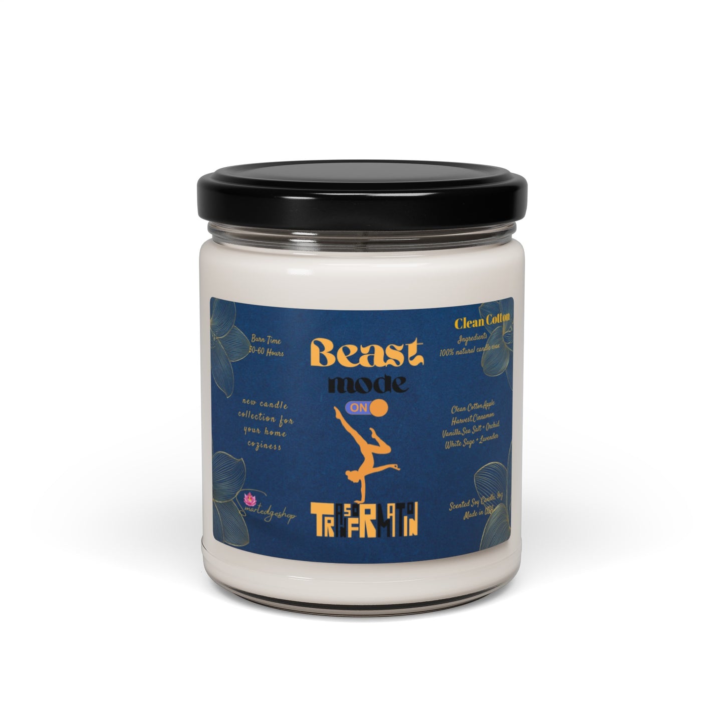 Beast Mode On Yoga Scented Soy Candle, 9oz,Yoga , CuteCandle, Mindful Gift, Yoga lovers candle, Yoga Instructor Gift, Gift For Yoga lovers, Gift For Yogi.