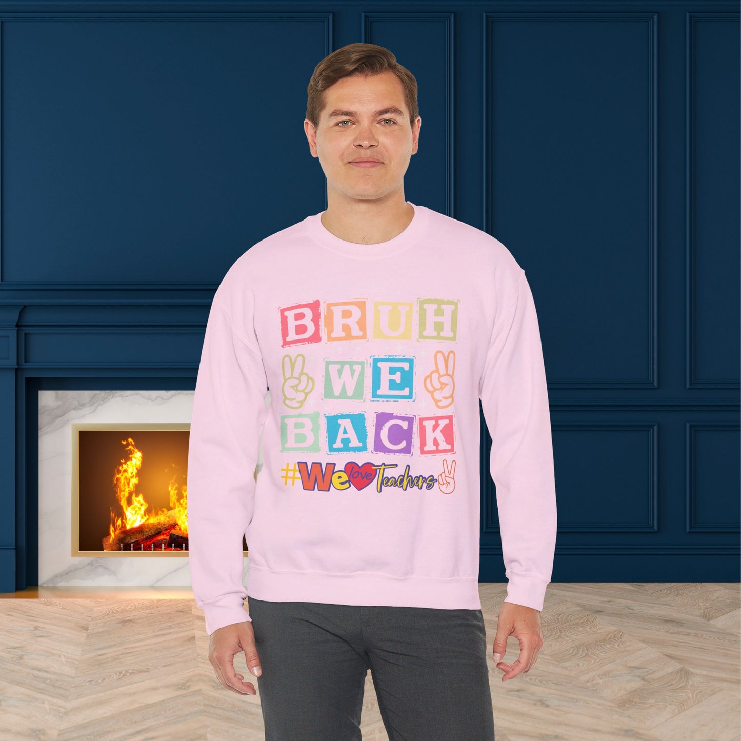 Back To school unisex heavy blend crewneck sweatshirt, We Love Teachers Sweatshirt,Teacher Back To school Sweatshirt. First Day Vibes Sweatshirt.