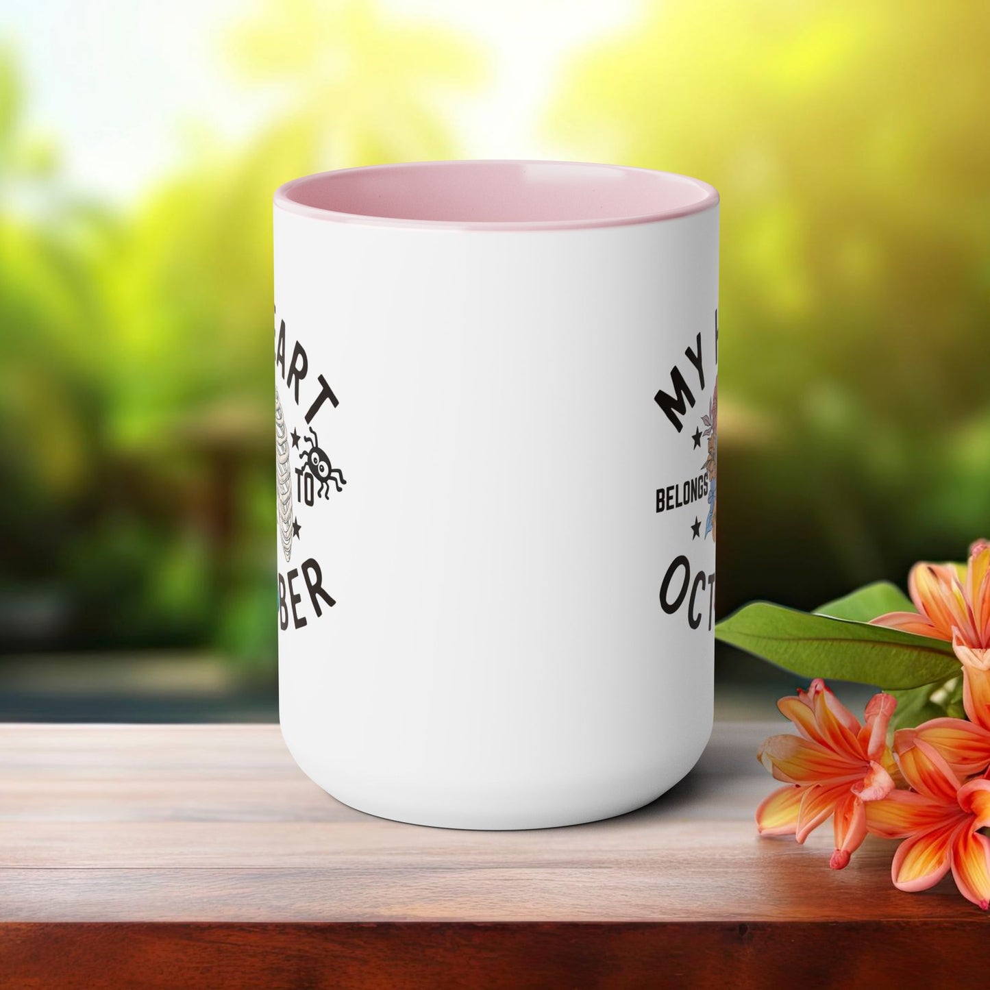 My Heart Belongs To October Halloween Coffee Mug, Let's Go Halloween Coffee Mug, Trick or Treat Halloween Coffee Mug, Cute Skeleton Coffee Mug, Spooky Season Halloween Coffee Mug.