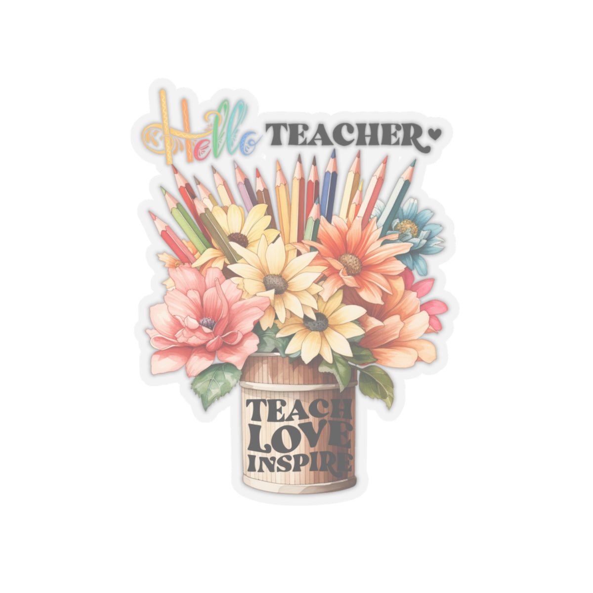 Hello Teacher Back To School Kiss-Cut Stickers, First Grade Squad Kiss-Cut Stickers, Gift for First graders, Ready for School, Back to Learning.