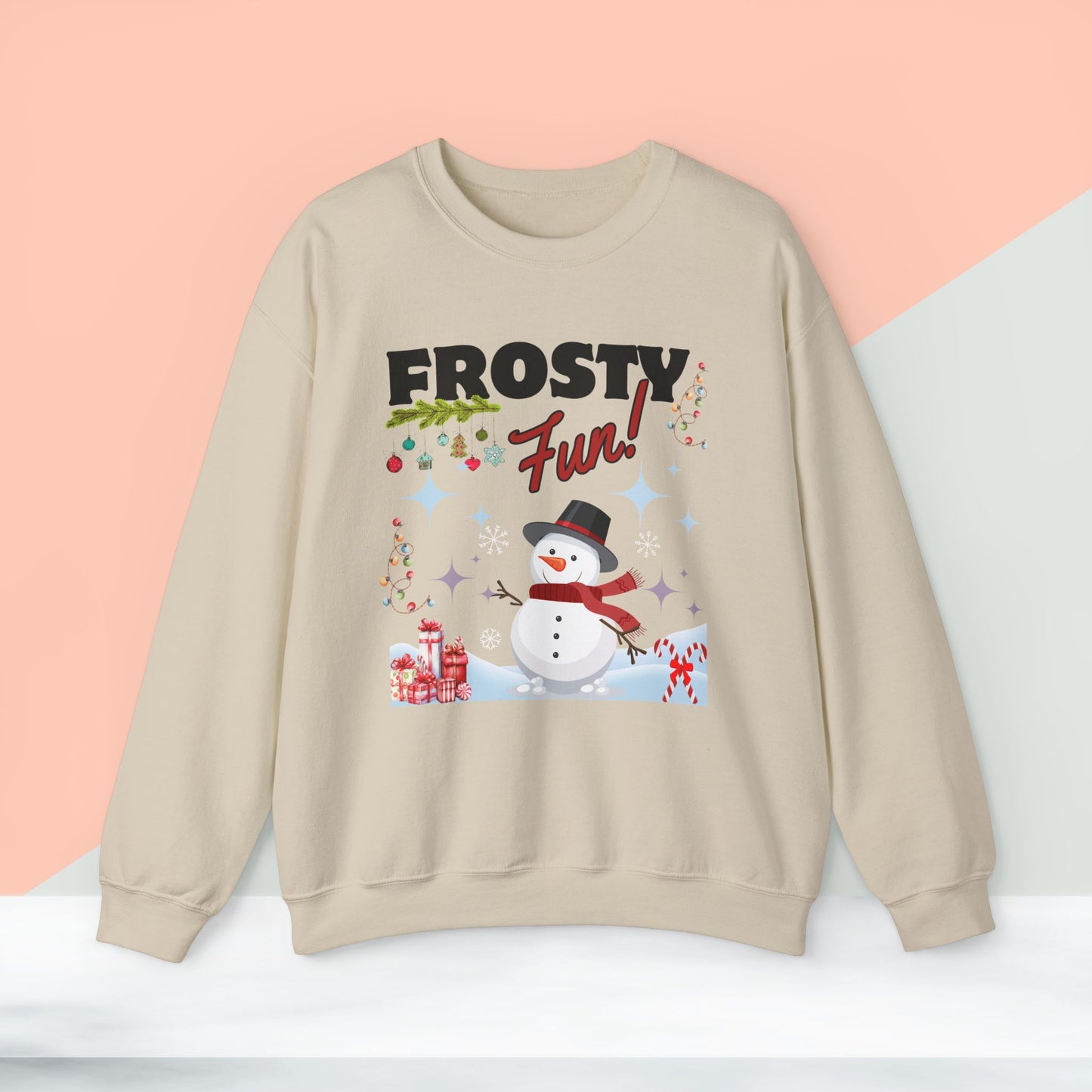 Frosty Fun Christmas Sweatshirt - Unisex Heavy Blend, Merry Christmas, Festive, Christmas Gift, Crewneck, merry Christmas Sweatshirt, Christmas Sweatshirt Christmas Gift, Festive Sweatshirt.