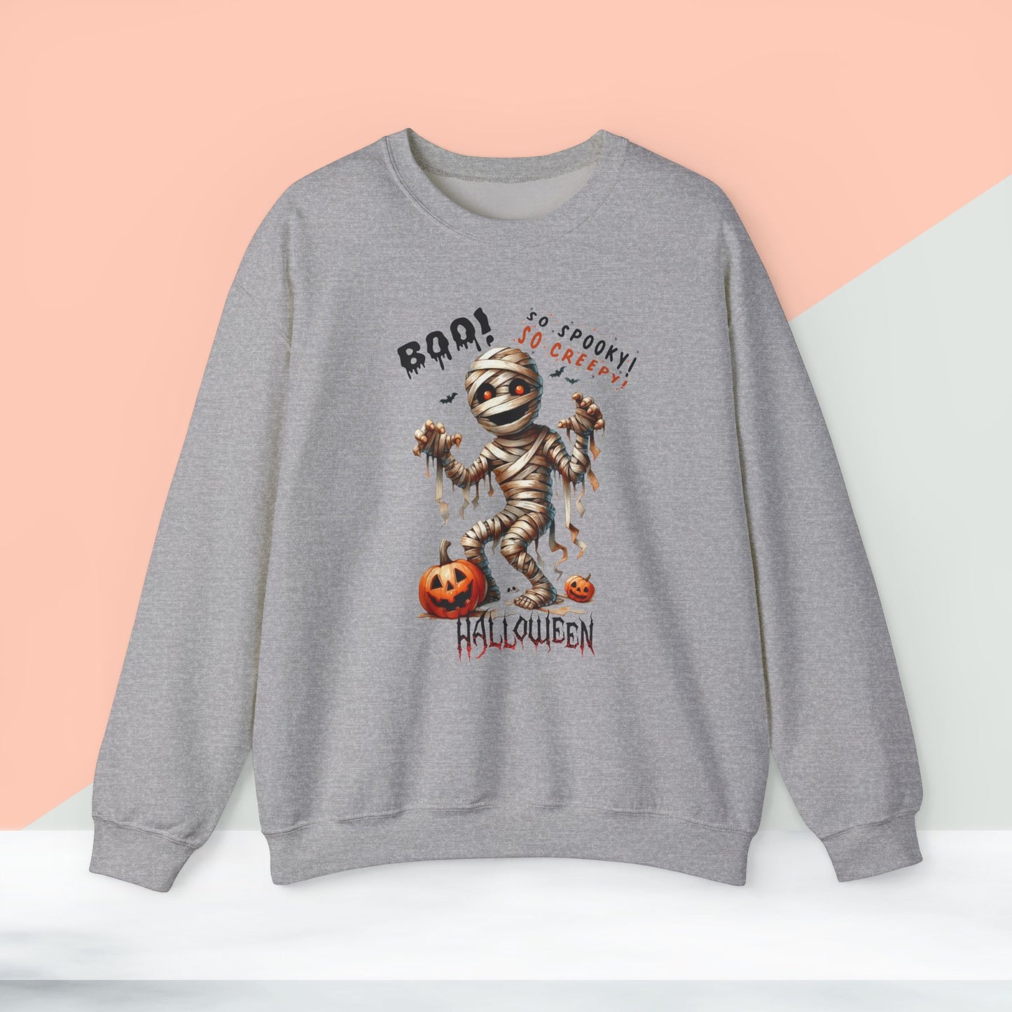 So Spooky So Creepy Halloween Sweatshirt, Happy Halloween Sweatshirt - Unisex Heavy Blend Crewneck, Halloween Sweatshirt, Cute Spooky Ghost sweatshirt.