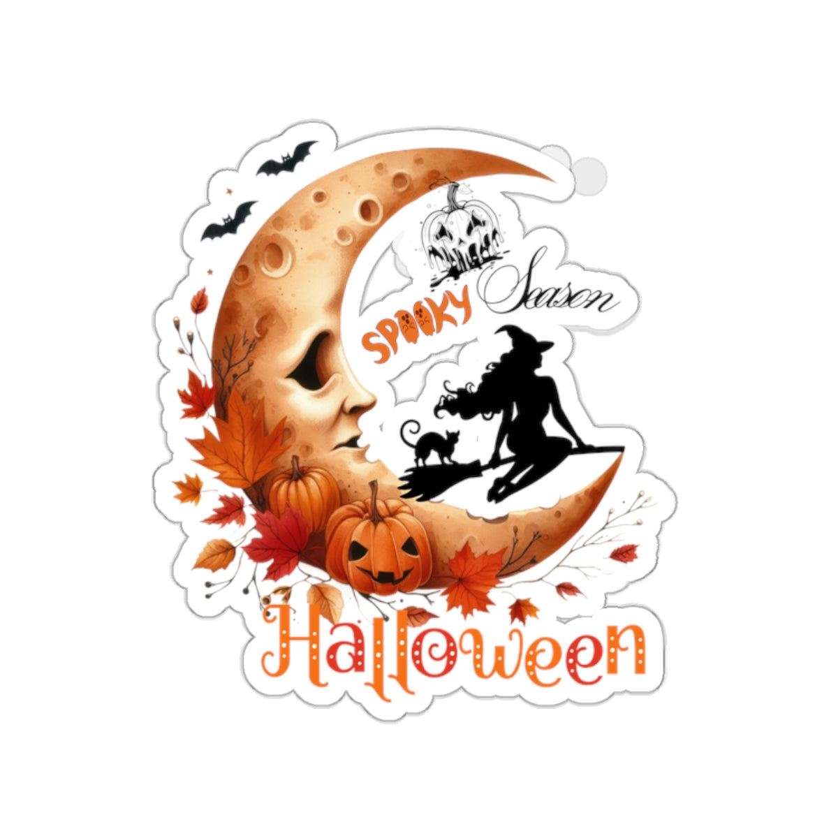 Stay Spooky Halloween Kiss-Cut Stickers, Spooky Vibes Happy Halloween Kiss-Cut Stickers, Happy Halloween Kiss-Cut Stickers, Spooky Season Kiss-Cut Stickers, Trick Or Treat Halloween Kiss-Cut Stickers.