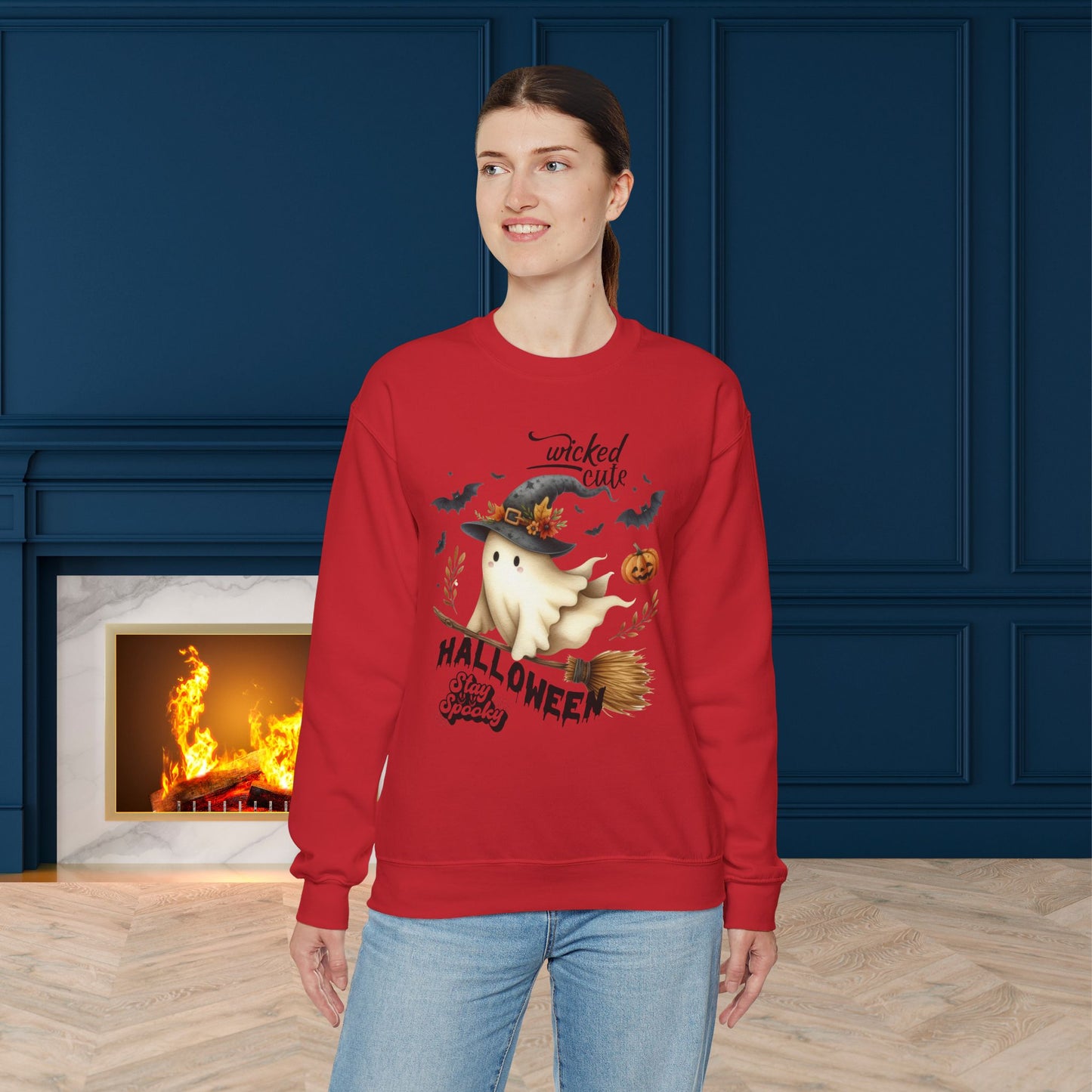 Stay Spooky Halloween Sweatshirt, Happy Halloween Sweatshirt - Unisex Heavy Blend Crewneck, Halloween Sweatshirt, Cute Spooky Ghost sweatshirt.
