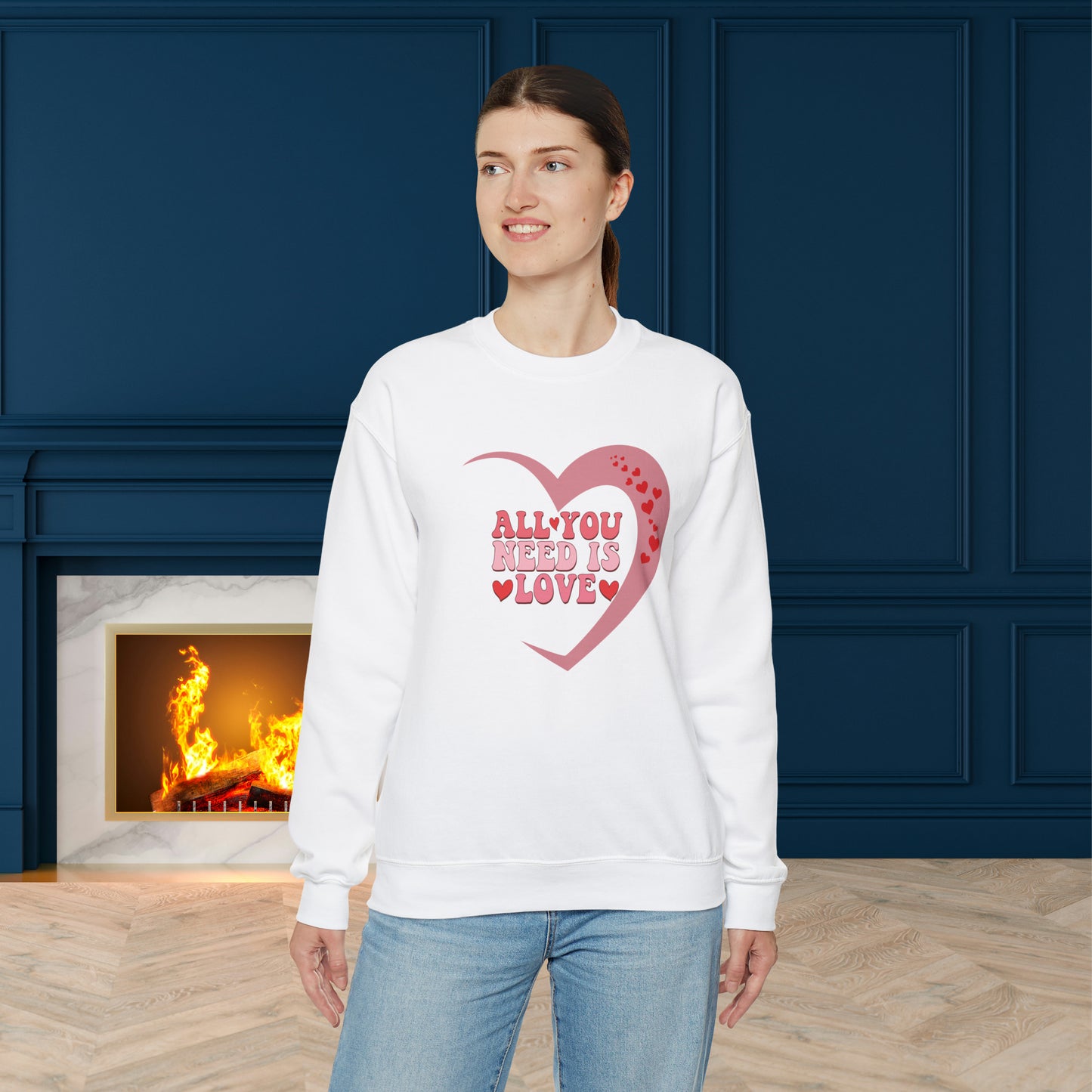 Happy valentines day Unisex Heavy Blend™ Crewneck Sweatshirt