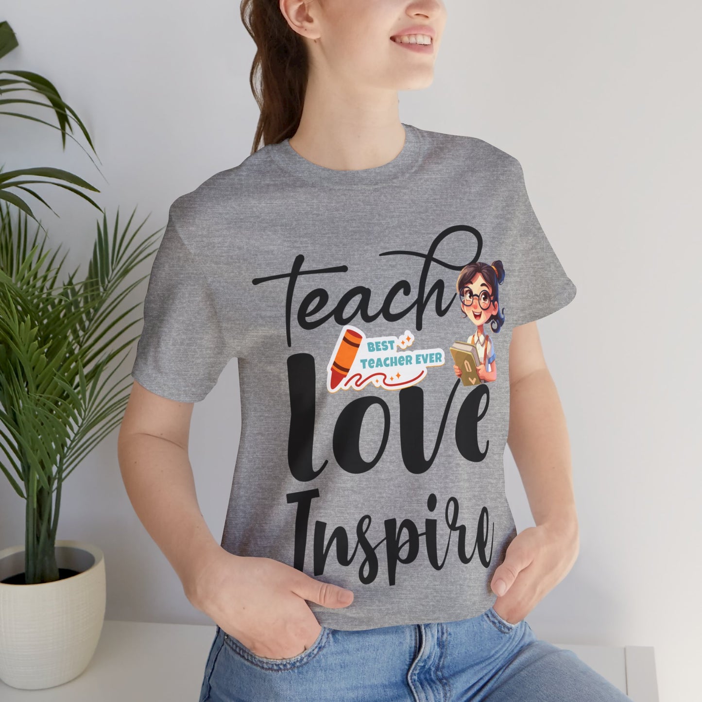 Teach Love Inspire T-shirt, Hello Teacher T-Shirt, Back To School T-Shirt, Teach Love Inspire Teacher Shirt, Teacher Back To school unisex jersey short sleeve.First Day Vibes T-Shirt.