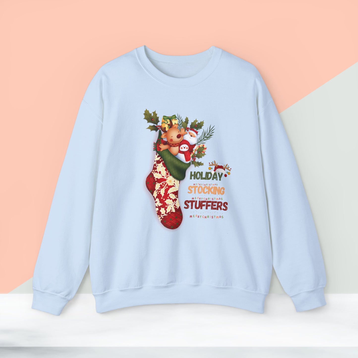 Holiday Stocking Stuffers Christmas Sweatshirt - Unisex Heavy Blend, Merry Christmas, Festive, Christmas Gift, Crewneck, merry Christmas Sweatshirt, Christmas Sweatshirt Christmas Gift, Festive Sweatshirt.