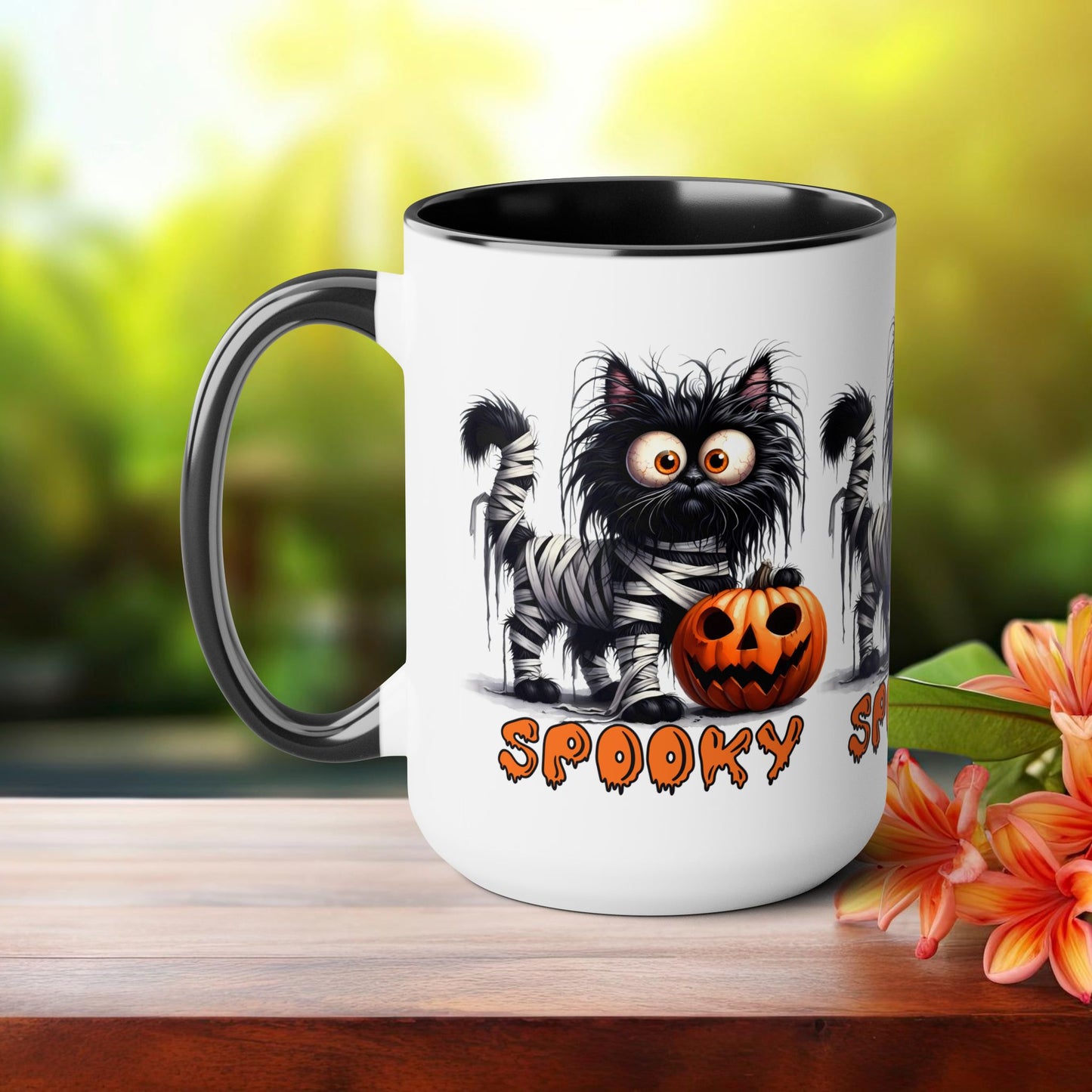 Spooky Happy Halloween Coffee Mug, Let's Go Halloween Coffee Mug, Trick or Treat Halloween Coffee Mug, Cute Ghost Coffee Mug, Spooky Season Halloween Coffee Mug.