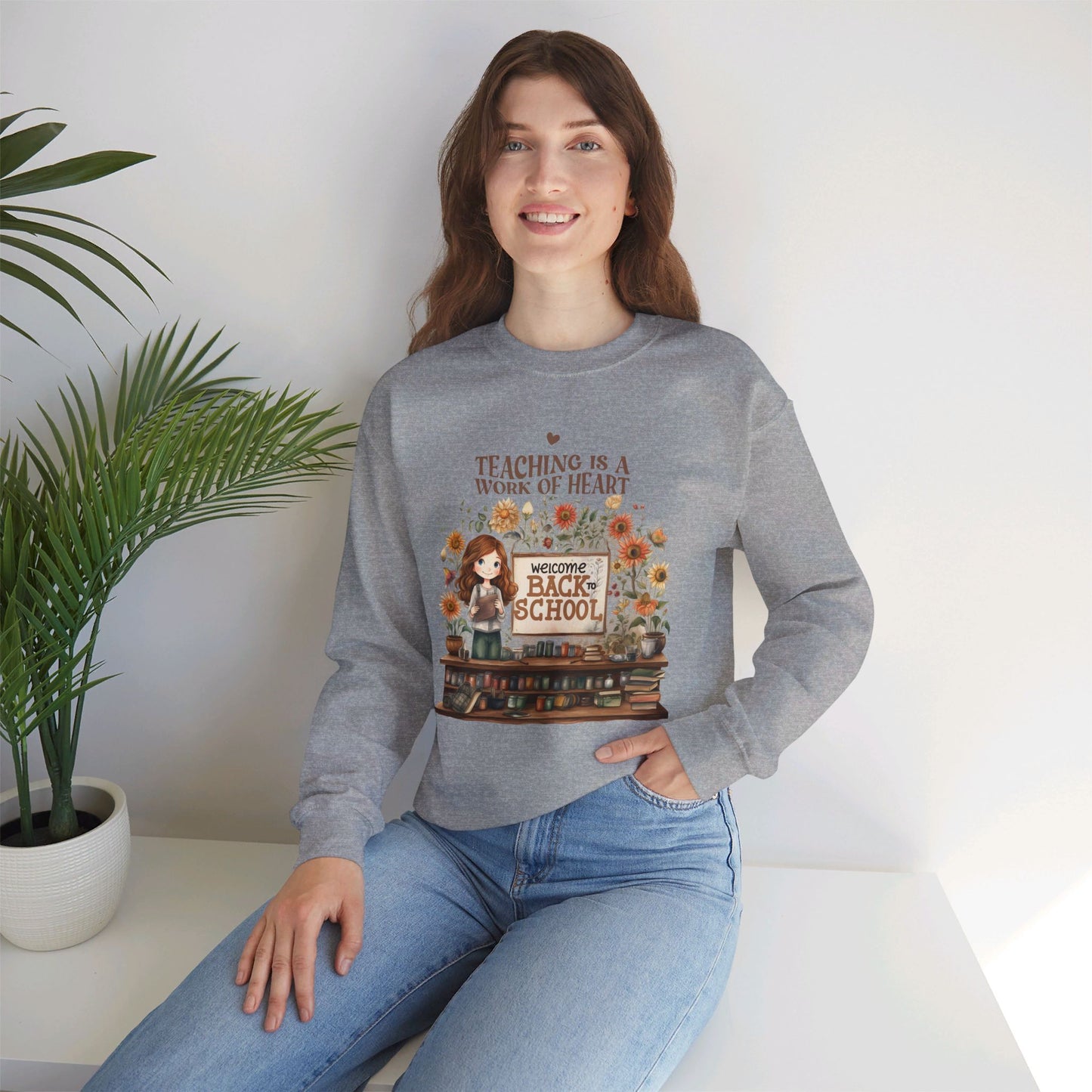 We Love Teachers Sweatshirt, Back To school unisex heavy blend crewneck sweatshirt, Teacher Back To school Sweatshirt. First Day Vibes Sweatshirt.