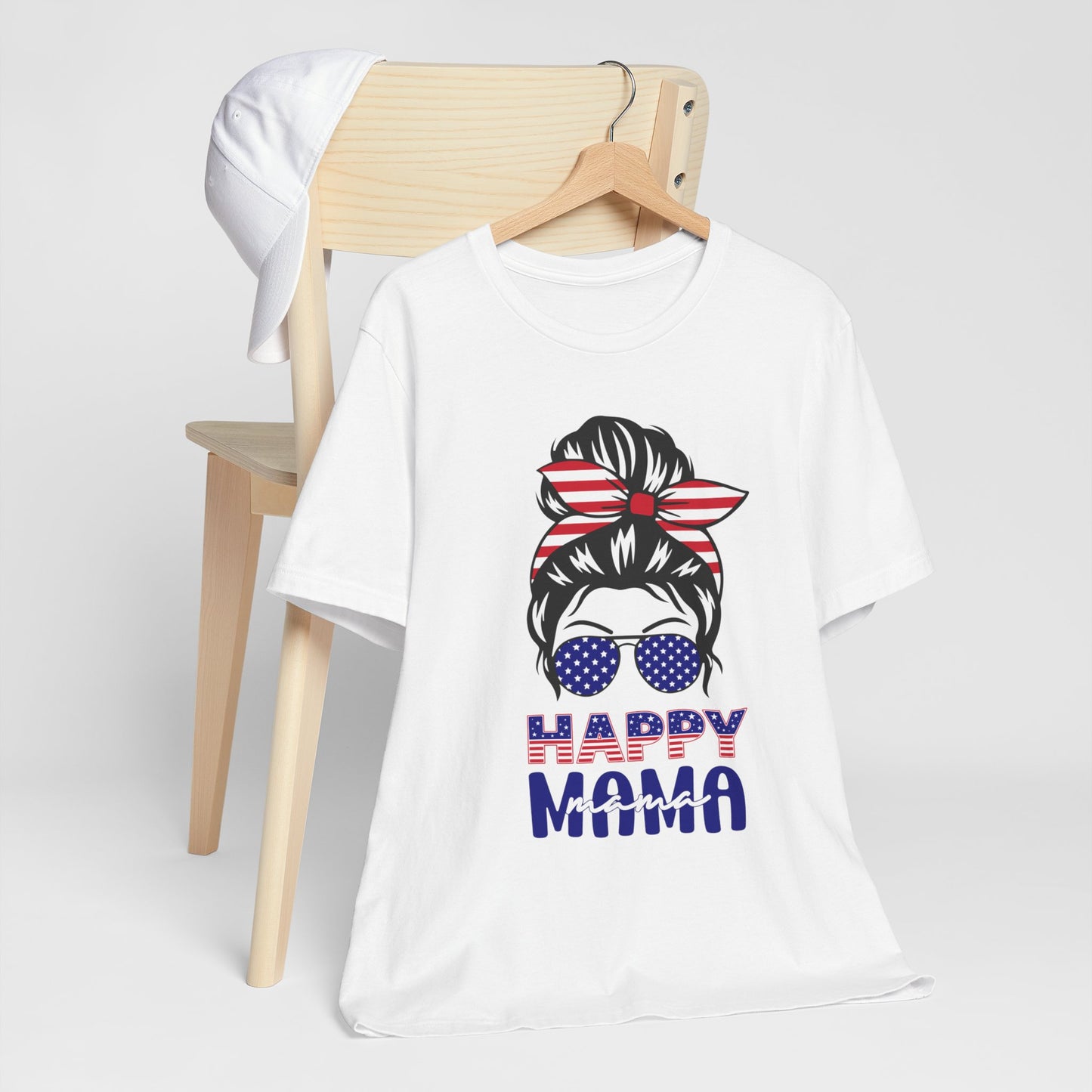 4th of July T-Shirt, Happy Mama T-Shirt, Fourth of July unisex jersey short sleeve.