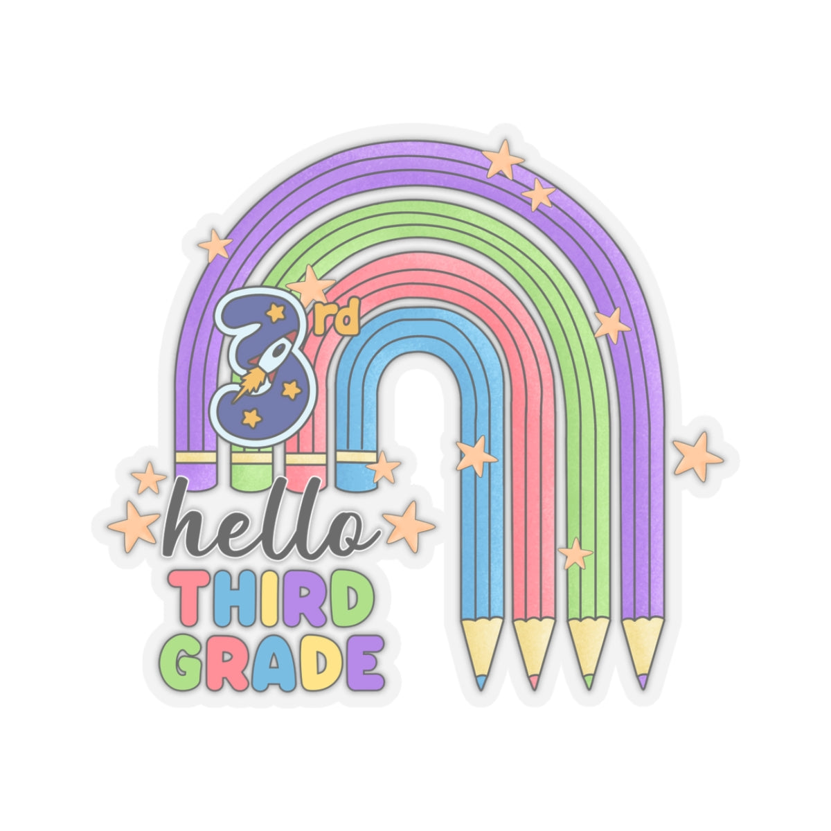 Back To School Kiss-Cut Stickers, First Grade Squad Kiss-Cut Stickers, Gift for First graders, Ready for School, Back to Learning.