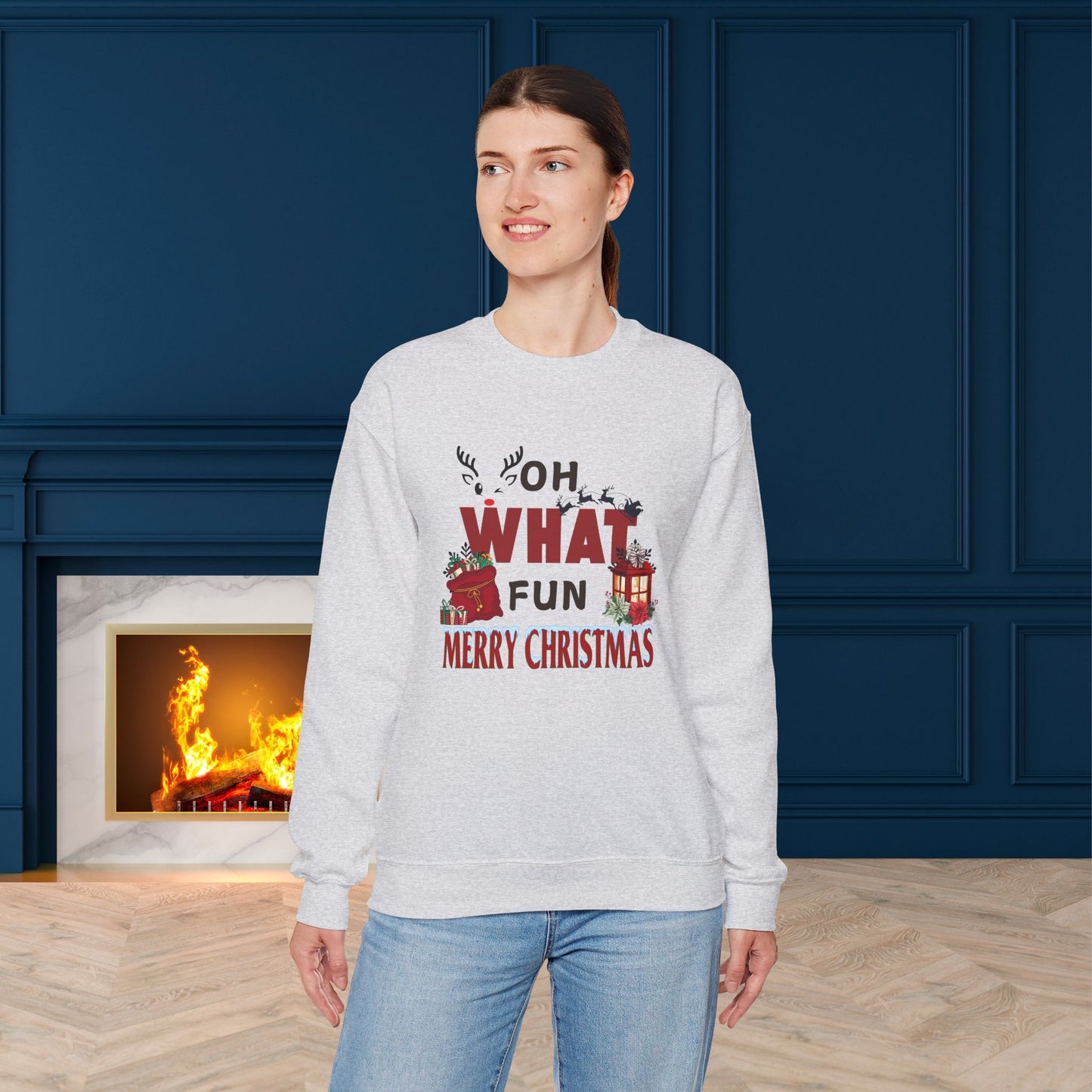 Oh What fun Christmas Sweatshirt - Unisex Heavy Blend, Merry Christmas, Festive, Christmas Gift, Crewneck, merry Christmas Sweatshirt, Christmas Sweatshirt Christmas Gift, Festive Sweatshirt.