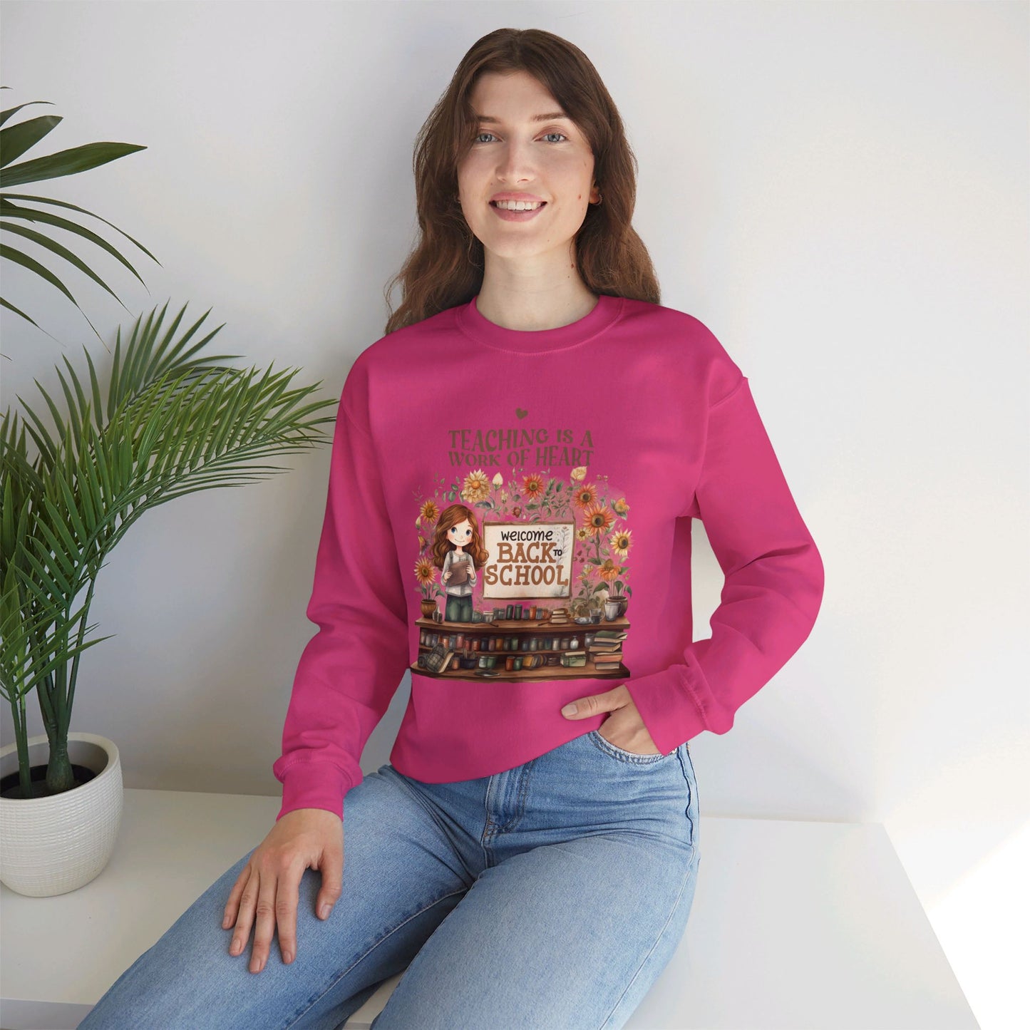 We Love Teachers Sweatshirt, Back To school unisex heavy blend crewneck sweatshirt, Teacher Back To school Sweatshirt. First Day Vibes Sweatshirt.
