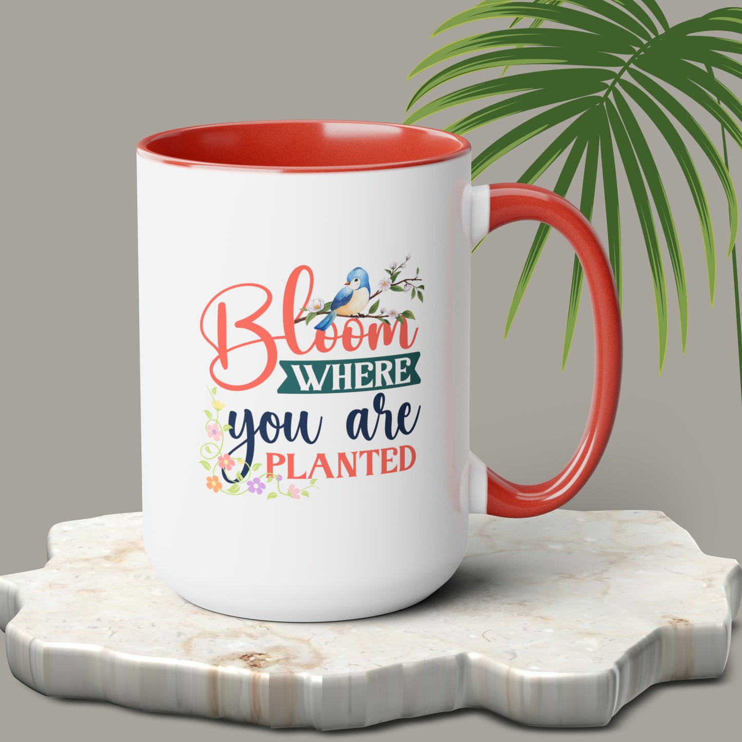 Spring time two-Tone Coffee Mugs, 15oz