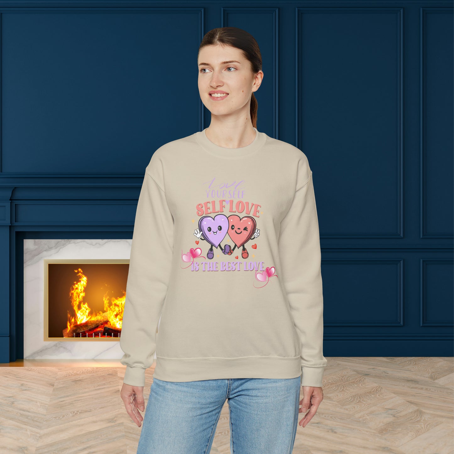 Happy valentines day Unisex Heavy Blend™ Crewneck Sweatshirt