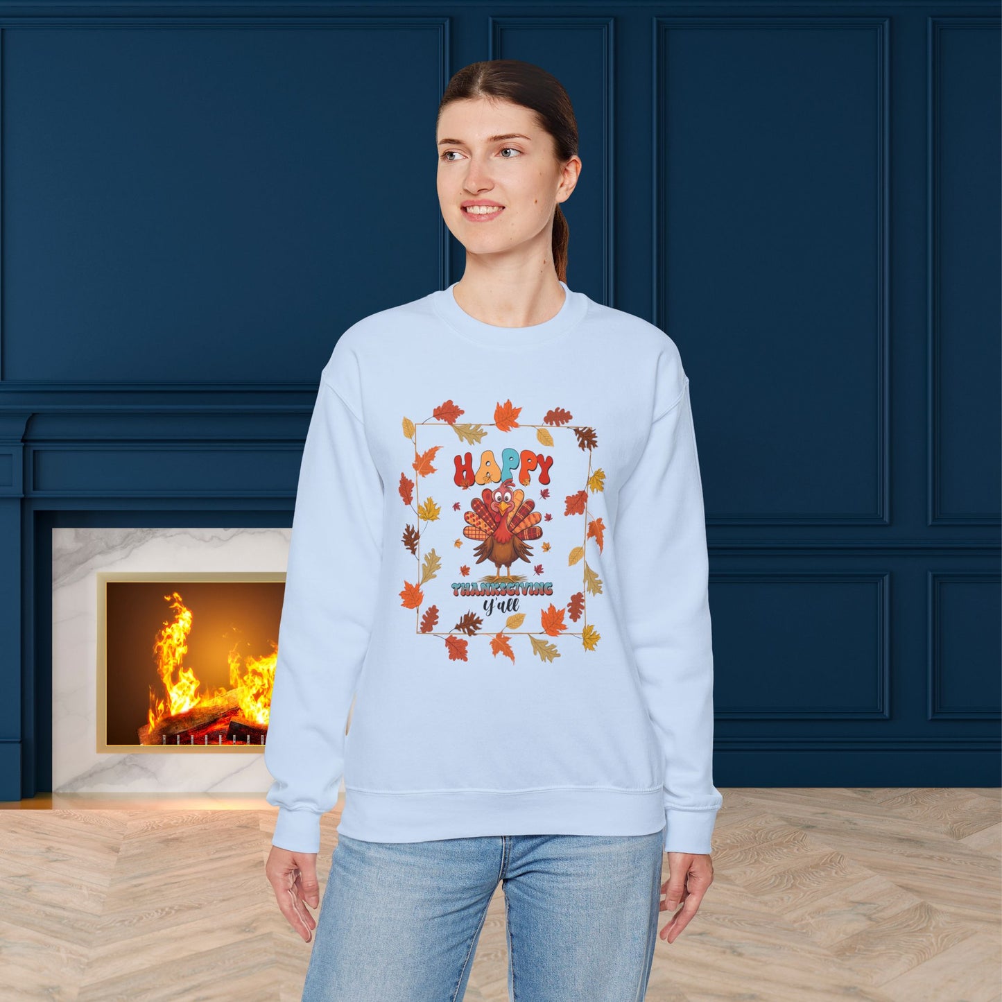 HappyThanksgiving Sweatshirt - Unisex Heavy Blend, Happy Thanksgiving2024 Sweatshirt, Thanksgiving Gift, Festive Sweatshirt.