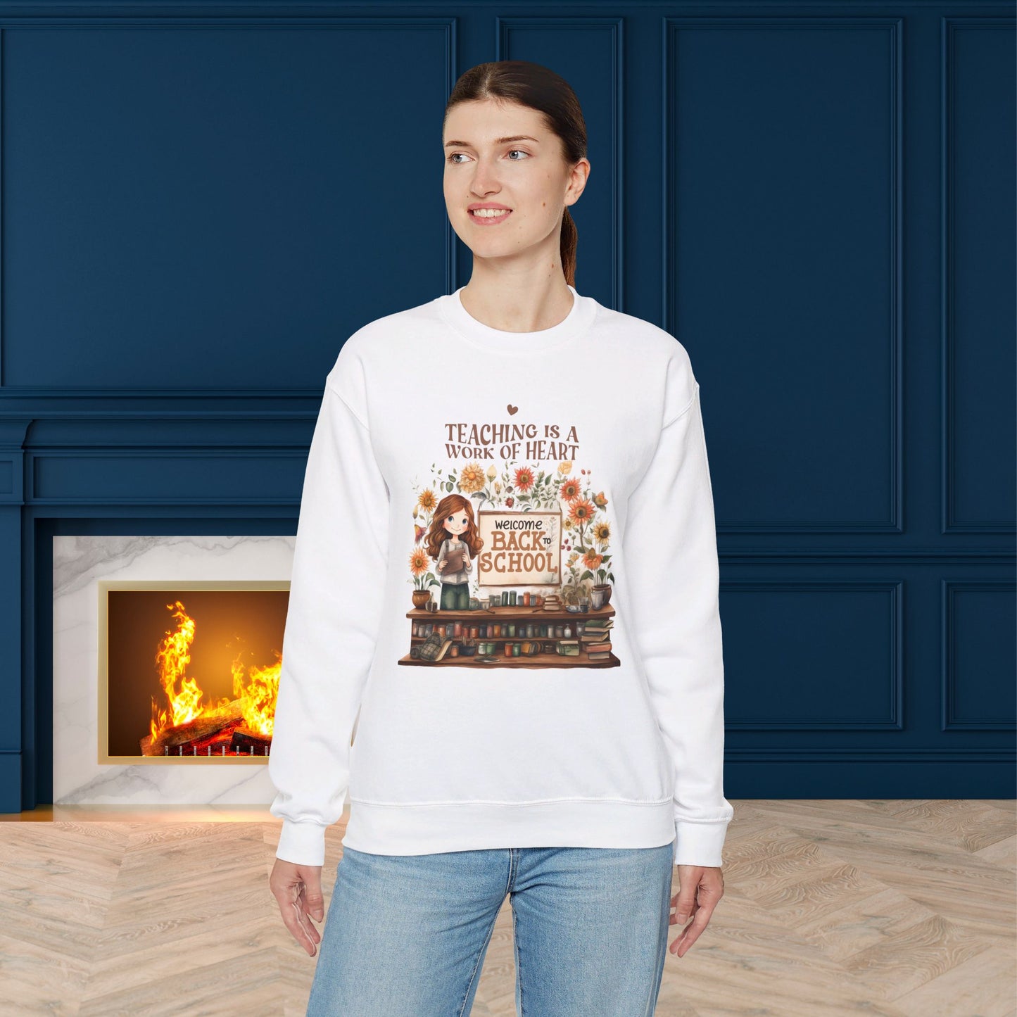 We Love Teachers Sweatshirt, Back To school unisex heavy blend crewneck sweatshirt, Teacher Back To school Sweatshirt. First Day Vibes Sweatshirt.