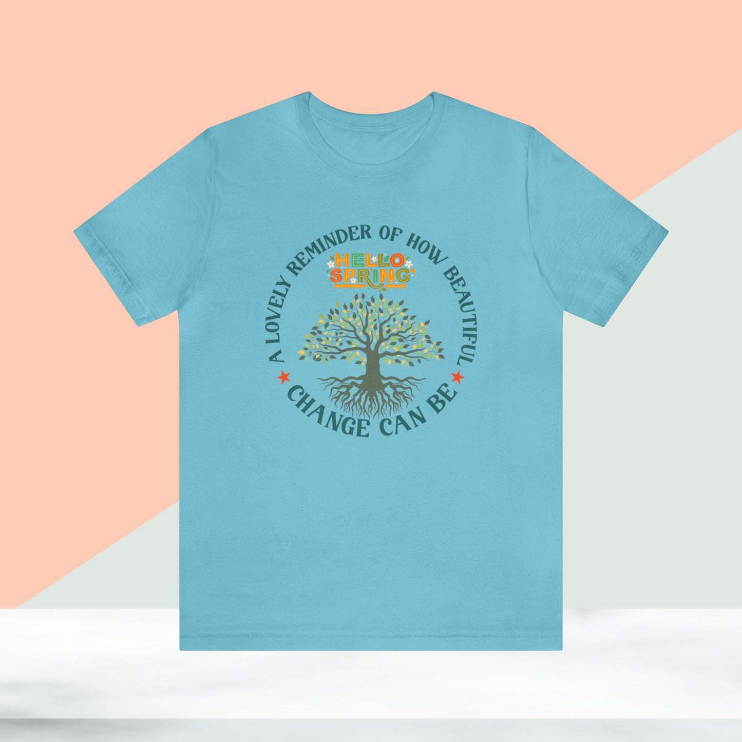 Spring Unisex T-shirt, Spring Flowers Trendy Shirt.