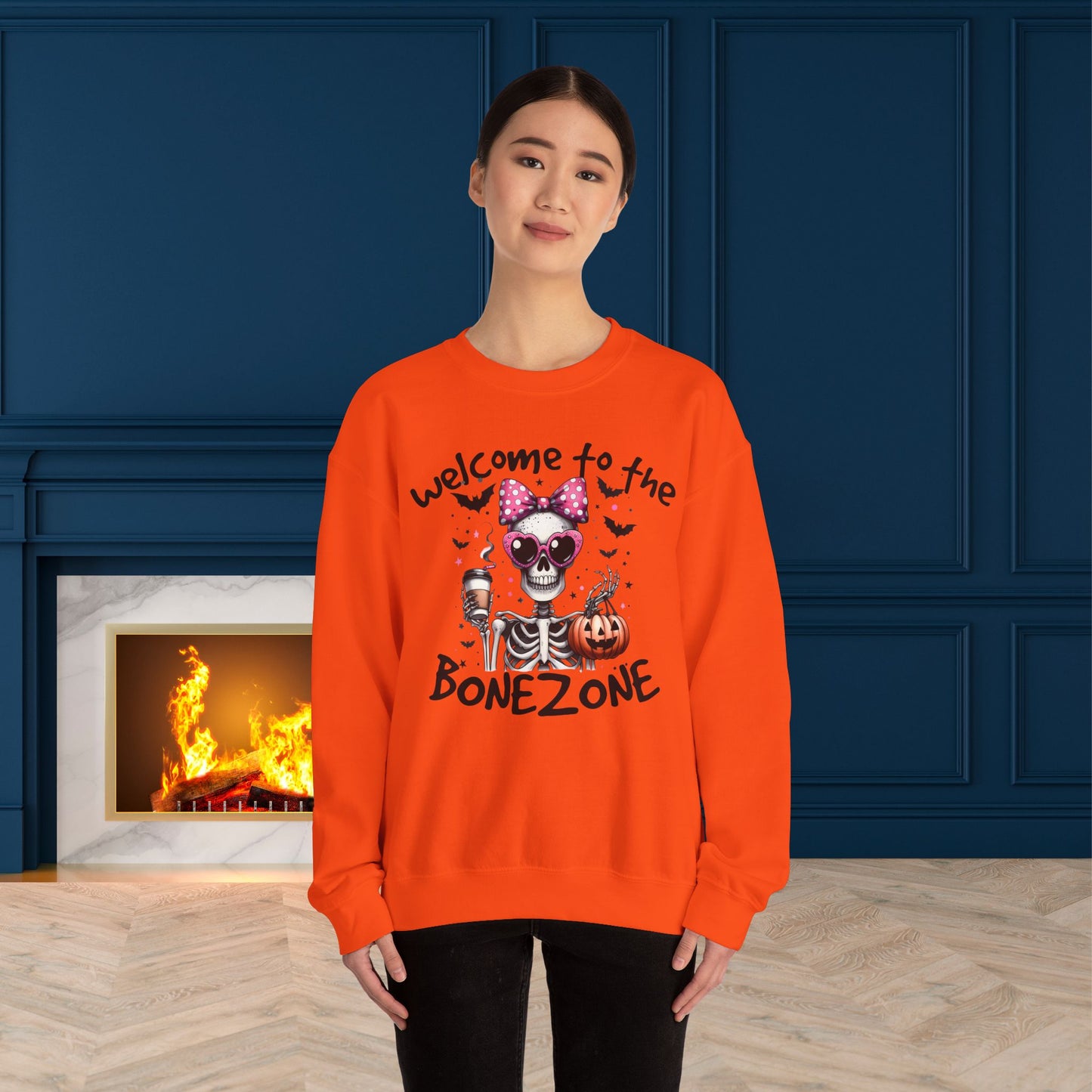 Halloween Sweatshirt, Happy Halloween Sweatshirt - Unisex Heavy Blend Crewneck, Halloween Sweatshirt, Cute Spooky Ghost sweatshirt.