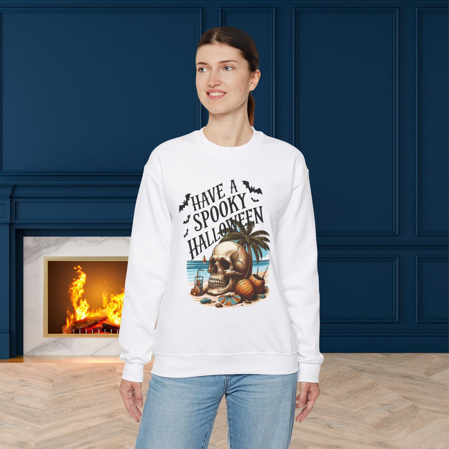 Have A Spooky Halloween Sweatshirt, Happy Halloween Sweatshirt - Unisex Heavy Blend Crewneck, Halloween Sweatshirt, Cute Spooky Ghost sweatshirt.