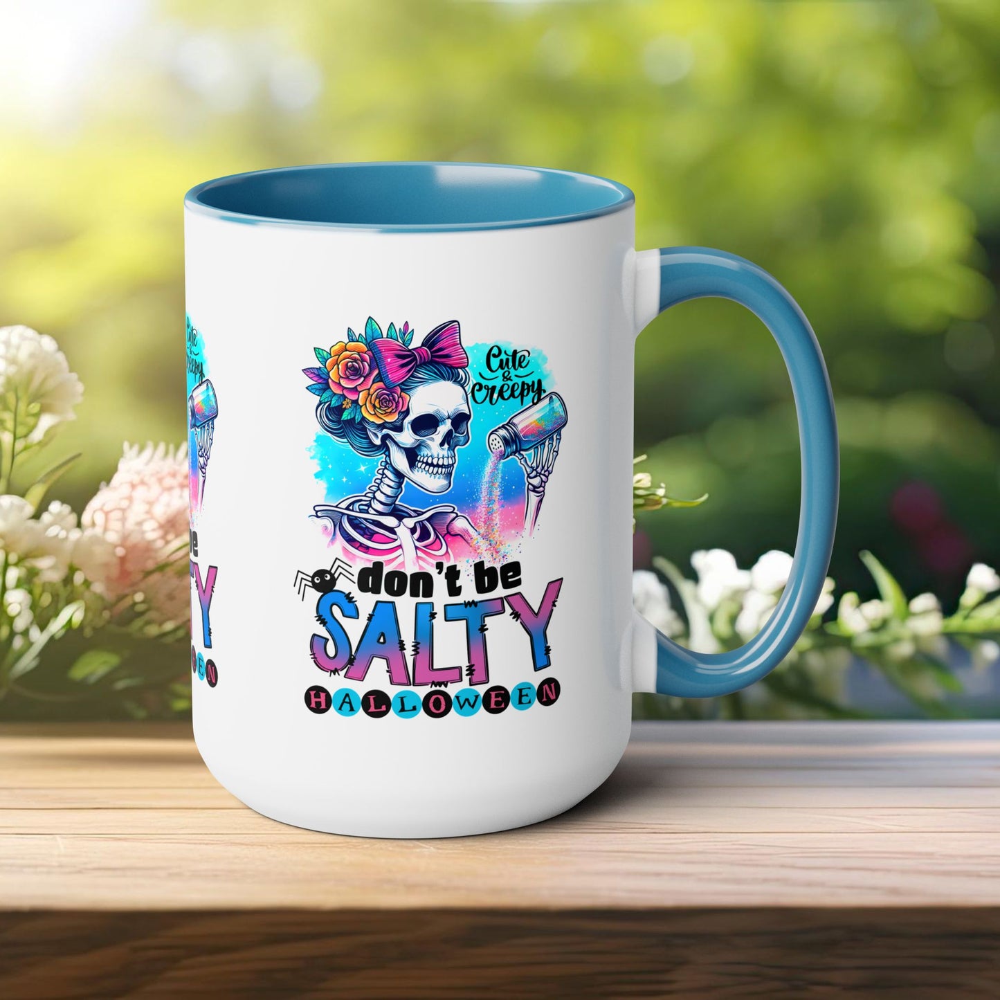 Don't Be Salty Happy Halloween Coffee Mug, Let's Go Halloween Coffee Mug, Trick or Treat Halloween Coffee Mug, Cute Skeleton Coffee Mug, Spooky Season Halloween Coffee Mug.