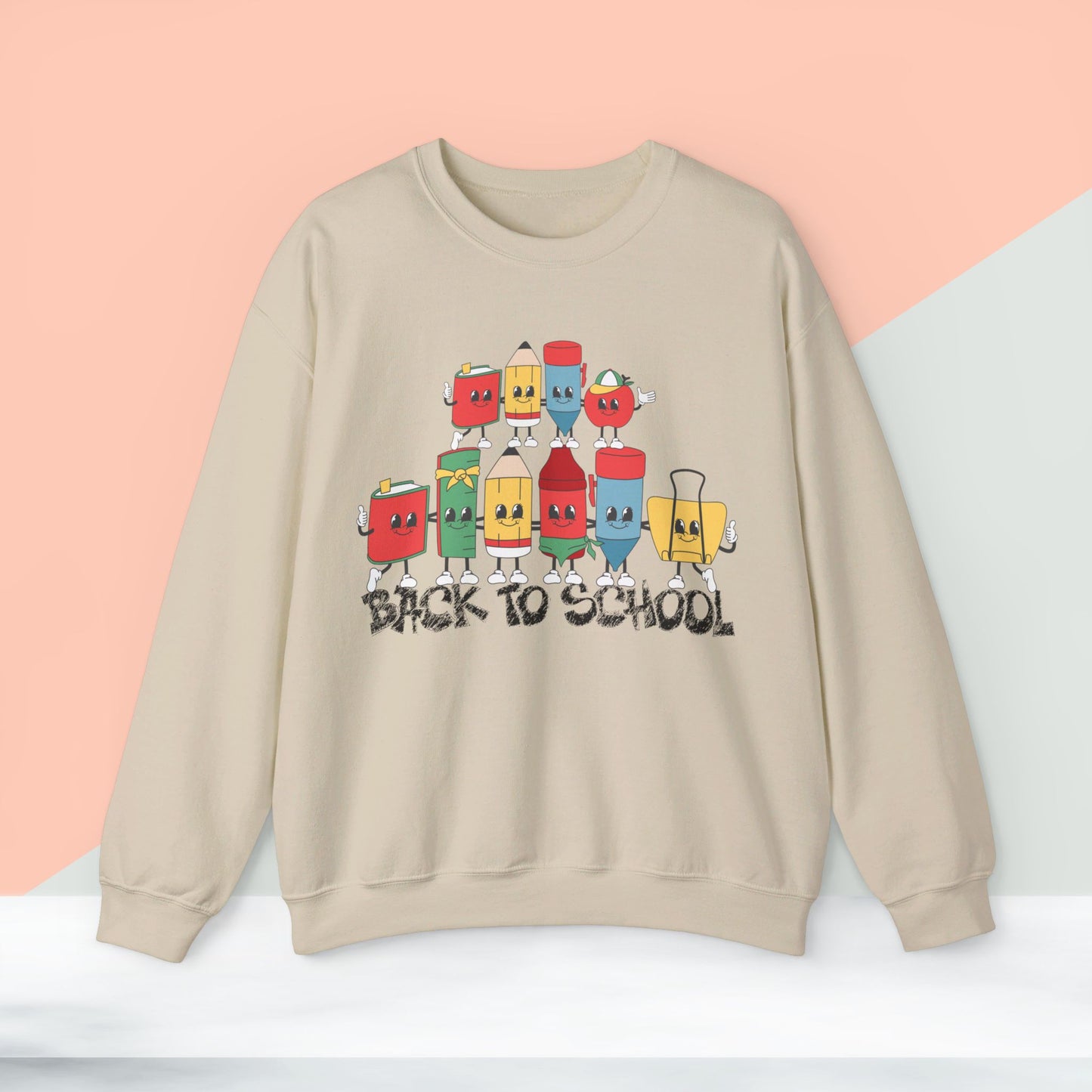 Back To school unisex heavy blend crewneck sweatshirt, We Love Teachers Sweatshirt,Teacher Back To school Sweatshirt. First Day Vibes Sweatshirt.