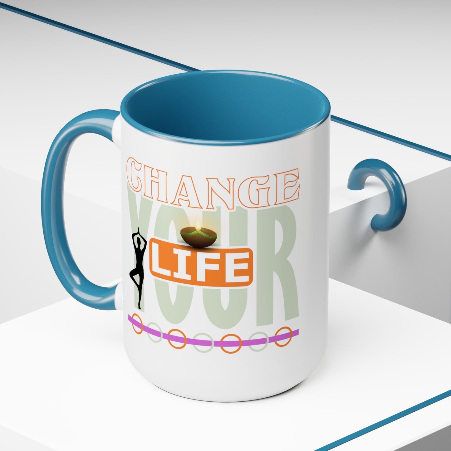 Change your Life Yoga Coffee Mug, Cute Yoga Coffee Mug, Yoga lovers Coffee Mug, Yoga Instructor Gift, Gift For Yoga lover, Gift For Yogi.