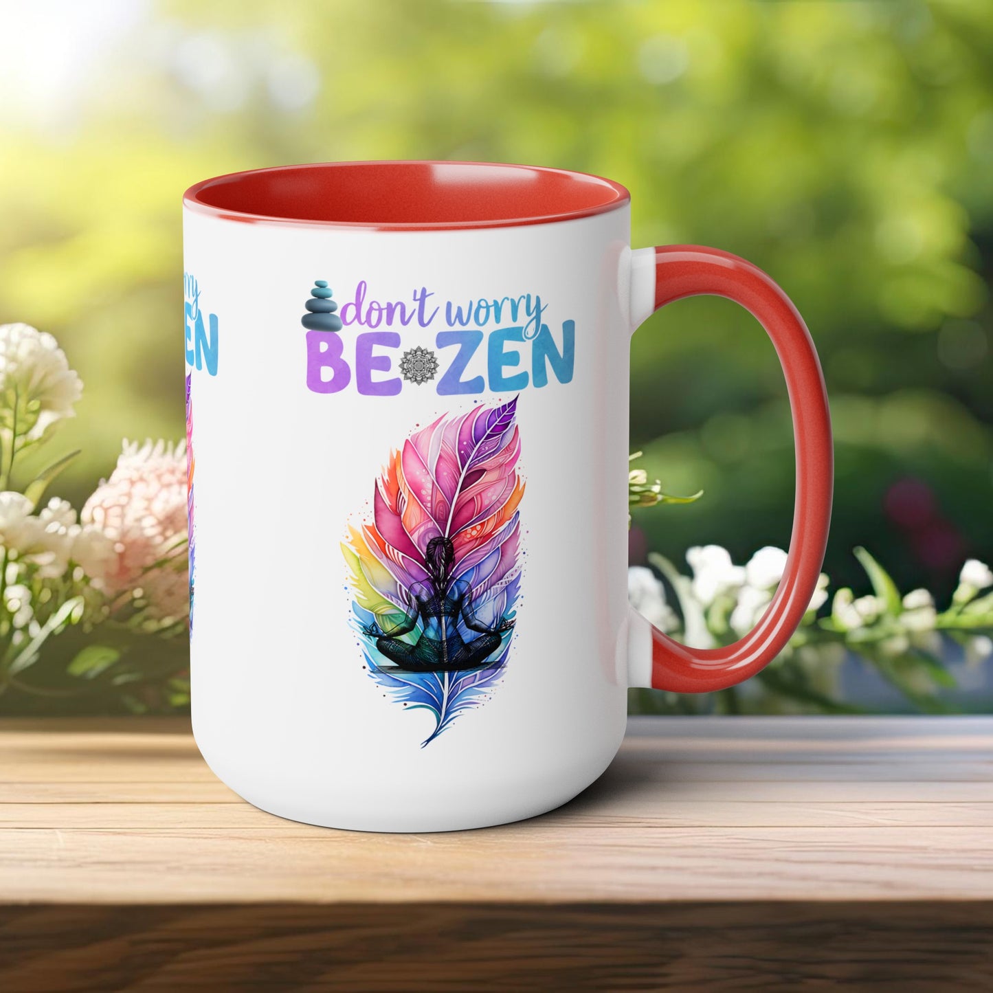 Don't worry Be Zen Yoga Coffee Mug, Cute Yoga Coffee Mug, Yoga lovers Coffee Mug, Yoga Instructor Gift, Gift For Yoga lover, Gift For Yogi.
