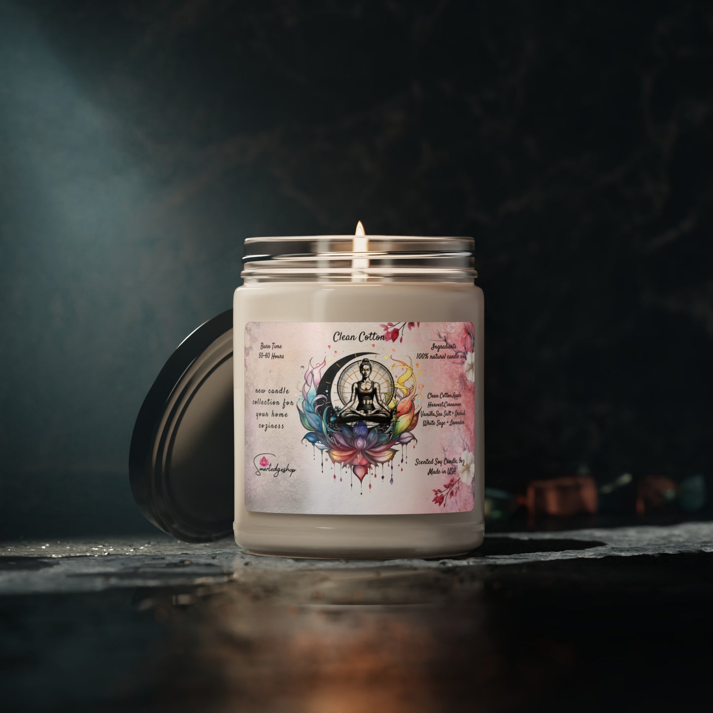 Yoga Scented Soy Candle, 9oz,Yoga , CuteCandle, Mindful Gift, Yoga lovers candle, Yoga Instructor Gift, Gift For Yoga lovers, Gift For Yogi.