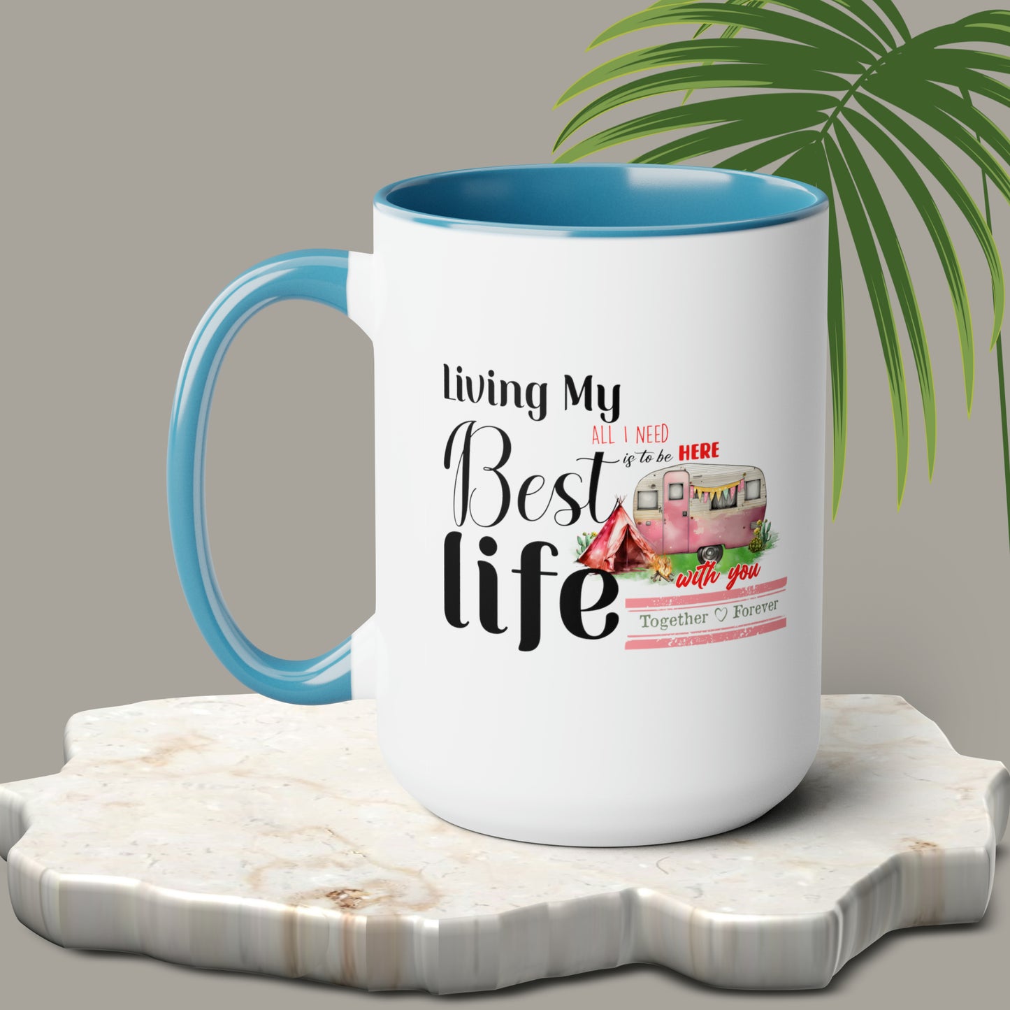 Happy valentines day Two-Tone Coffee Mugs, 15oz