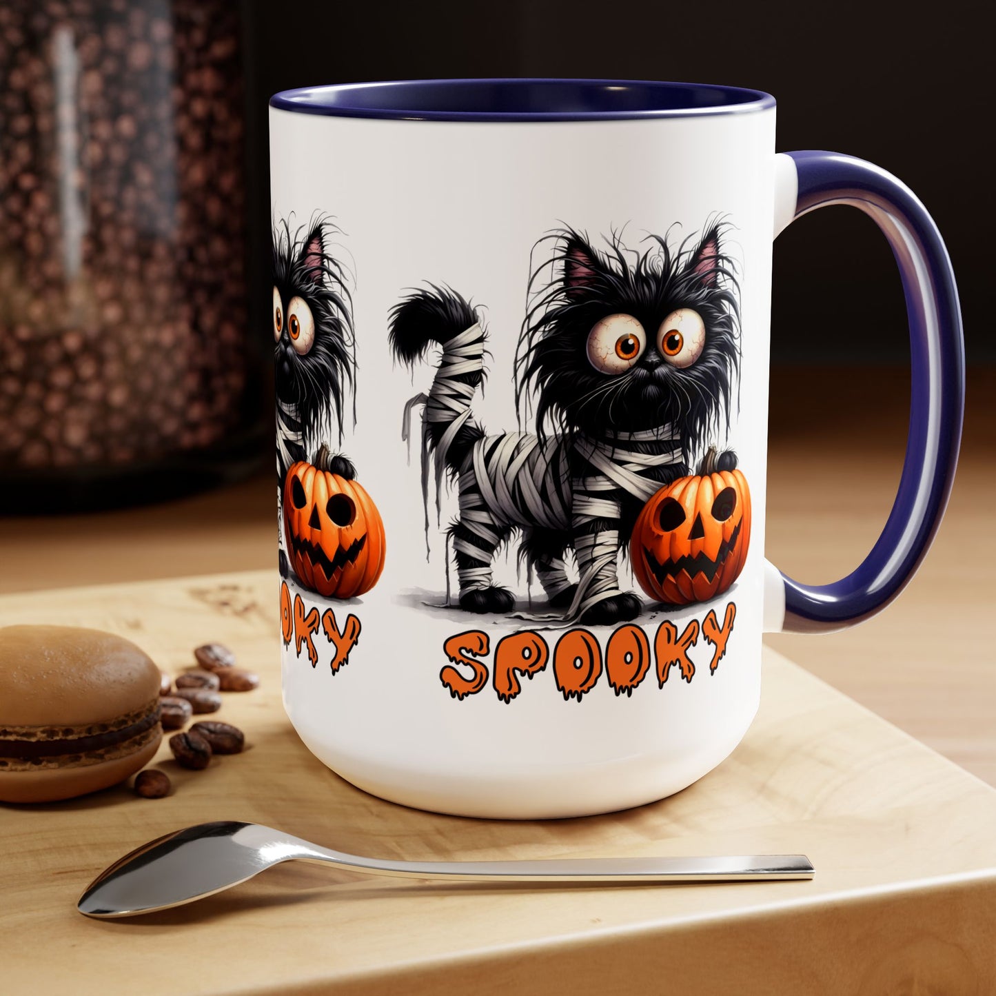 Spooky Happy Halloween Coffee Mug, Let's Go Halloween Coffee Mug, Trick or Treat Halloween Coffee Mug, Cute Ghost Coffee Mug, Spooky Season Halloween Coffee Mug.