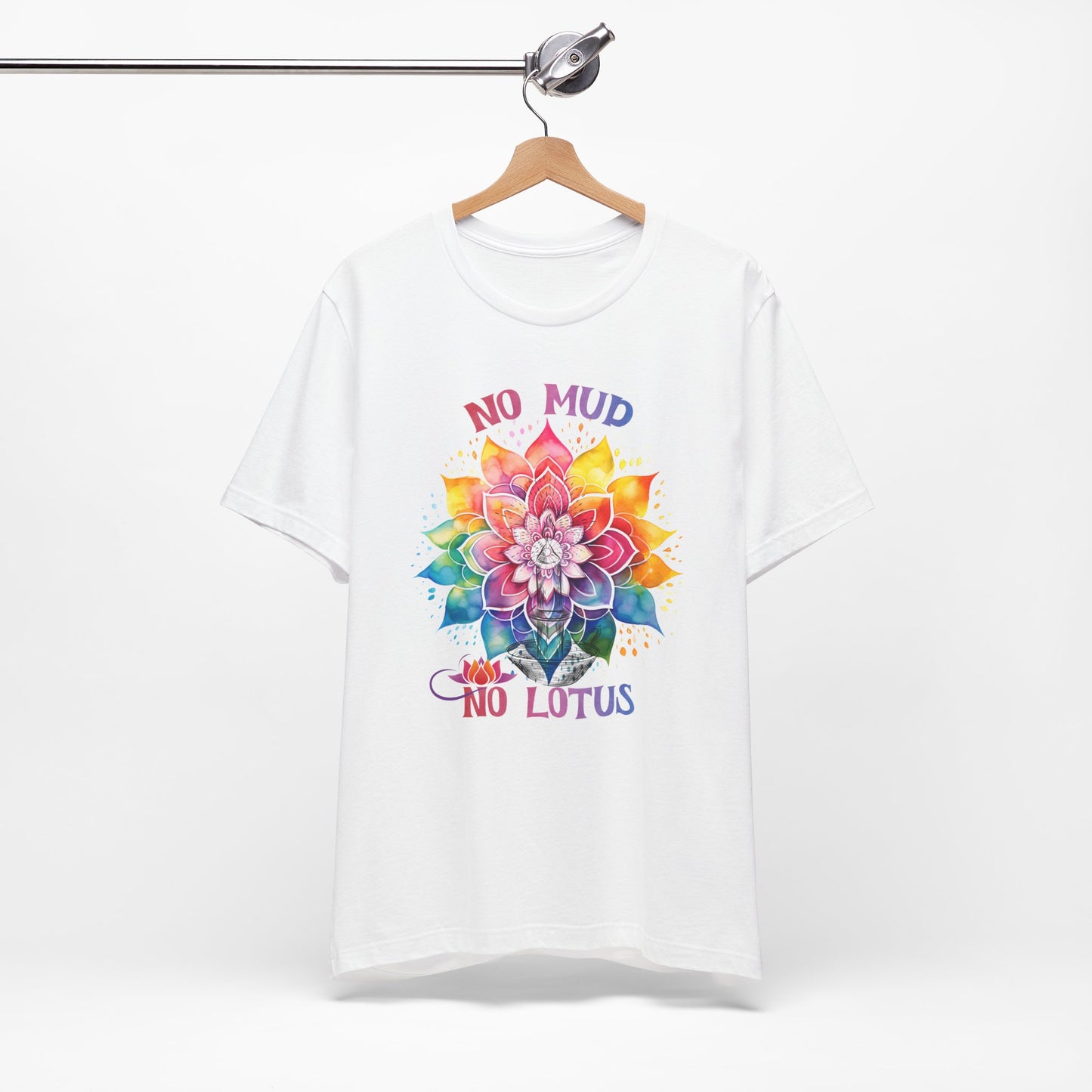 No Mud No Lotus Yoga T-Shirt, Cute Yoga workout Shirt, Yoga lovers T-shirt, Yoga Instructor Gift, Gym shirt, Gift For Yoga lover, Gift For Yogi.