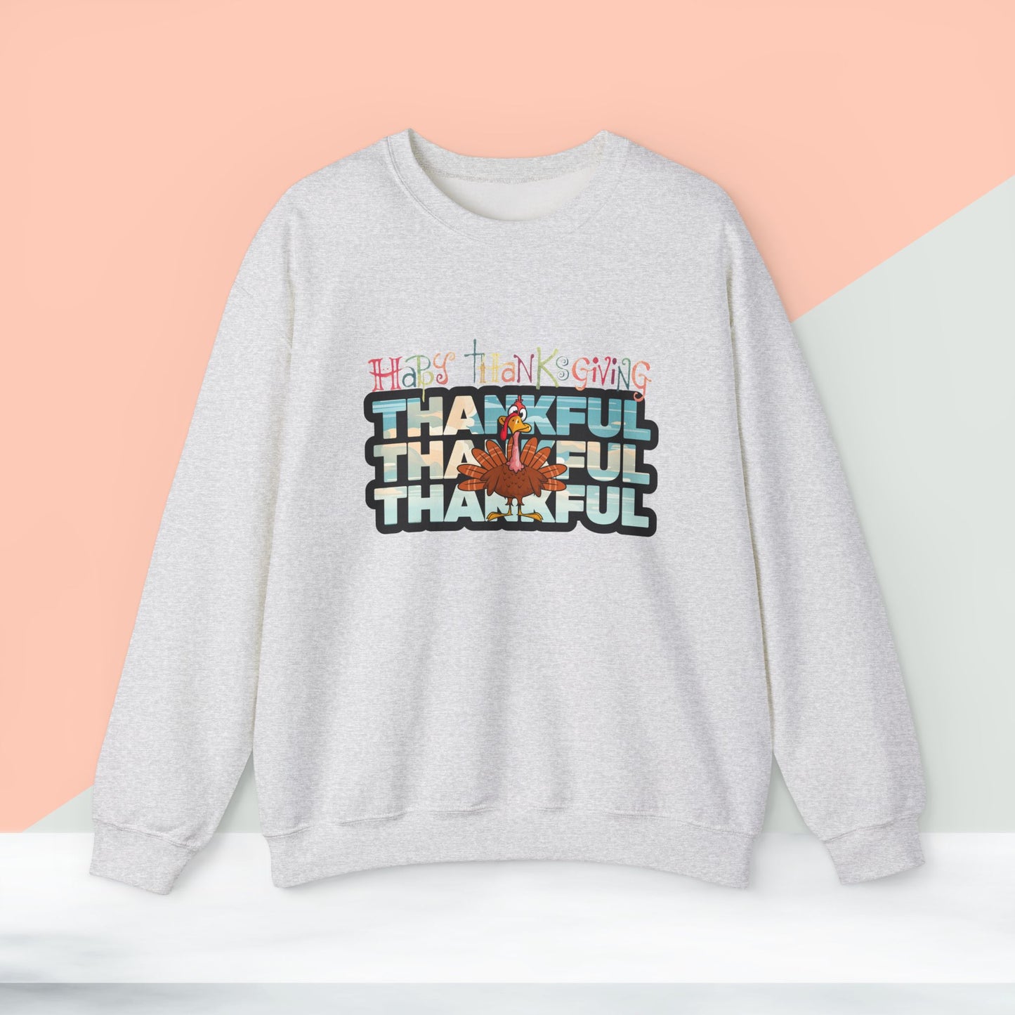 Thankful Sweatshirt, HappyThanksgiving Sweatshirt - Unisex Heavy Blend, Happy Thanksgiving2024 Sweatshirt, Thanksgiving Gift, Festive Sweatshirt.