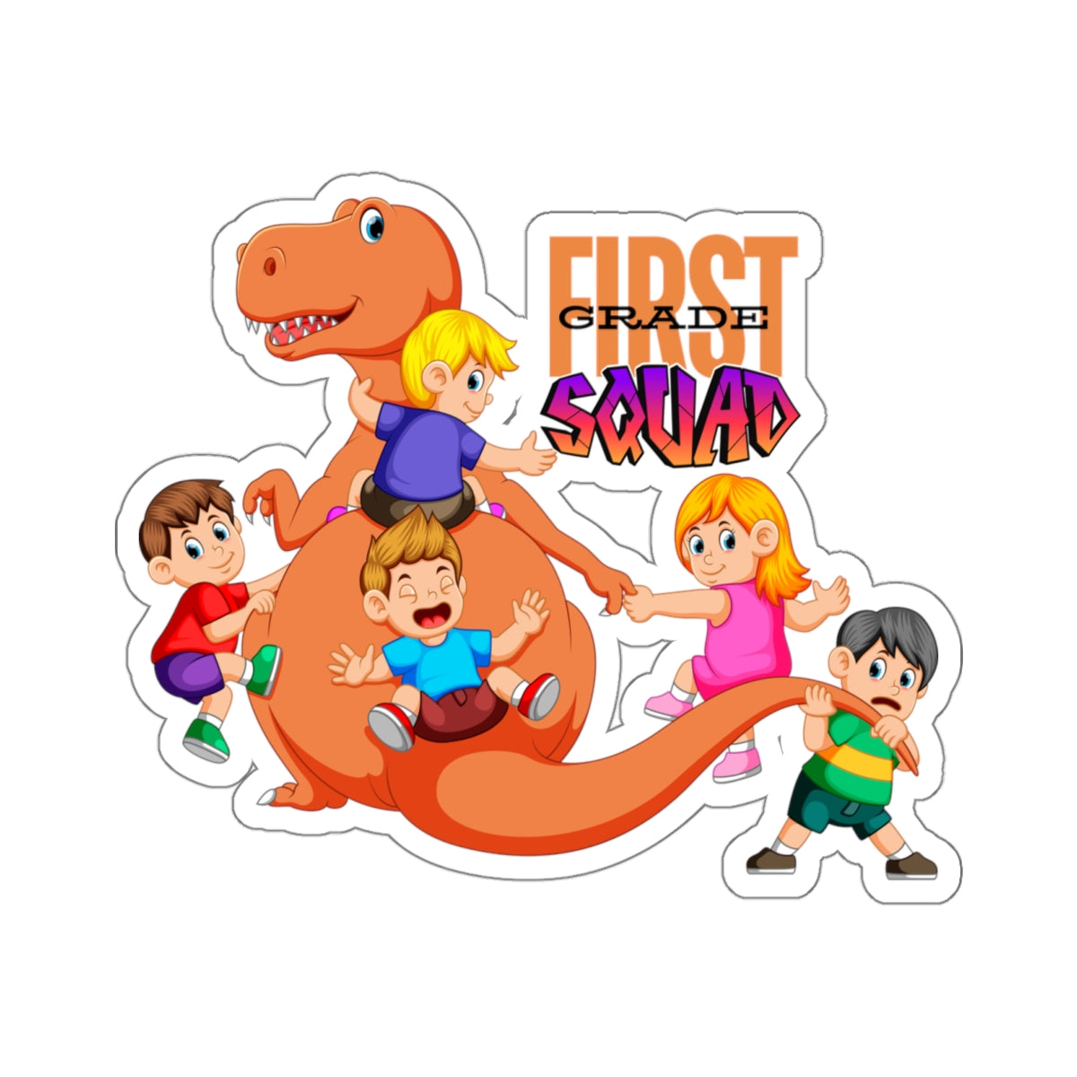 Back To School Kiss-Cut Stickers, First Grade Squad Kiss-Cut Stickers, Gift for First graders, Ready for School, Back to Learning.