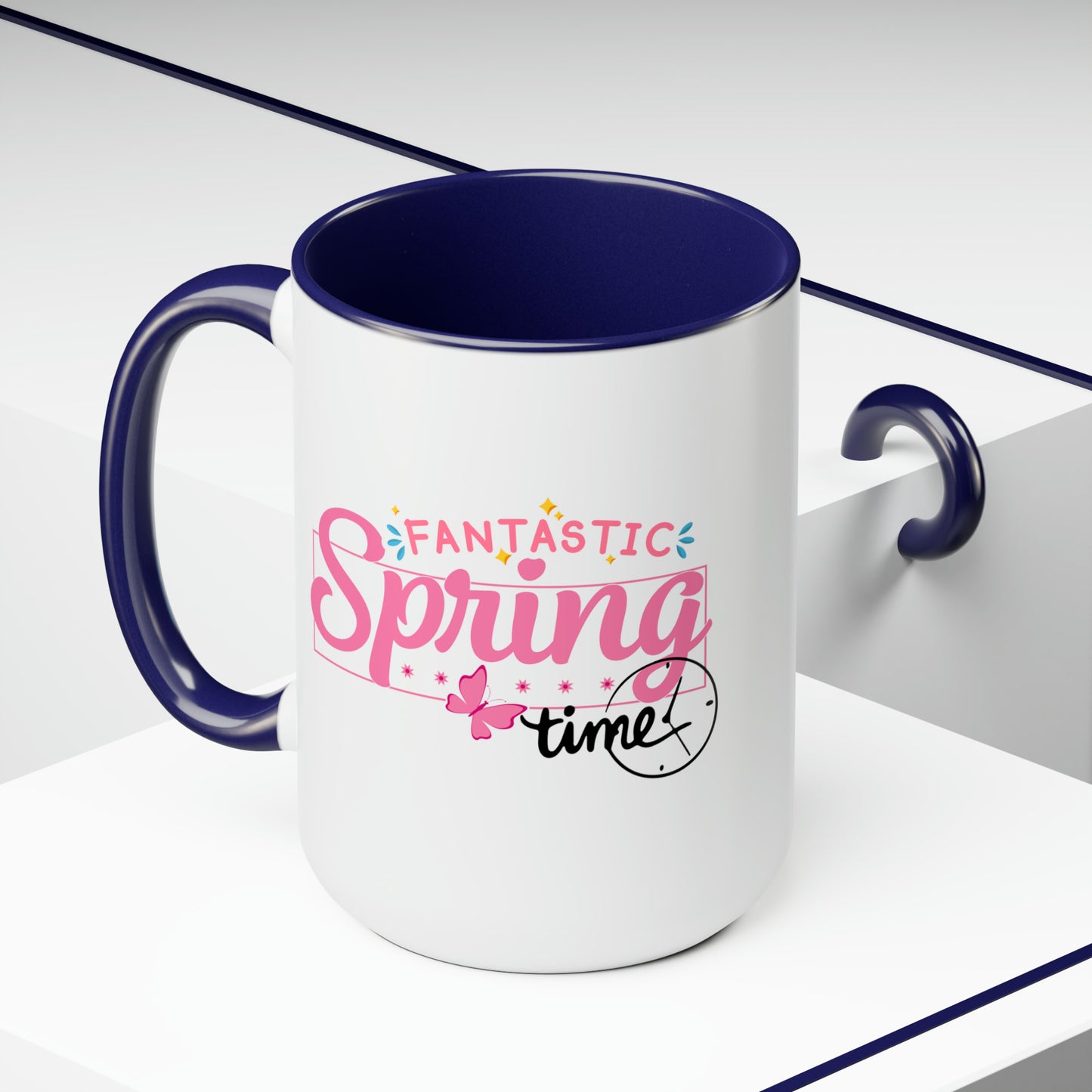 Spring Time two-Tone Coffee Mugs, 15oz