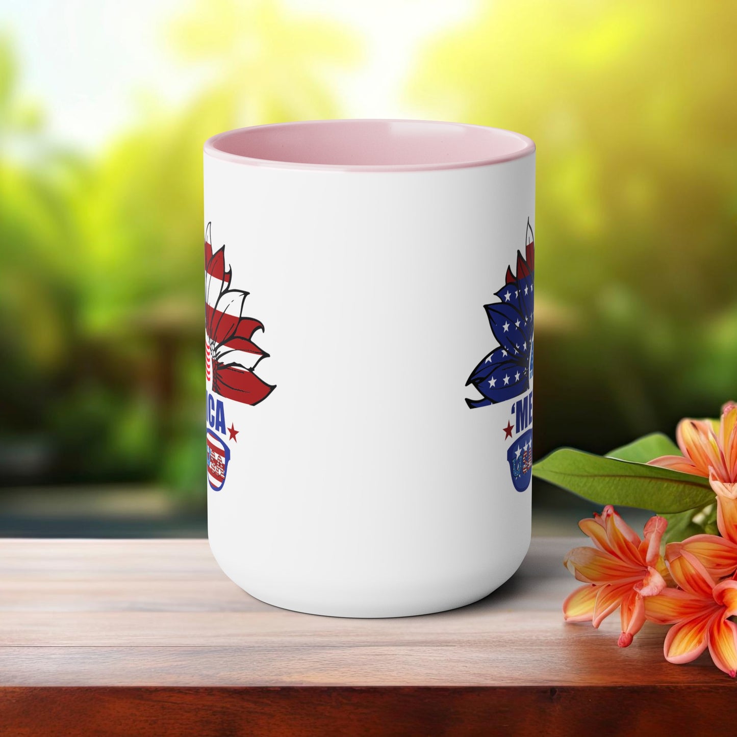 Happy 4th Of July Two -Tone Coffee Mug.15oz.