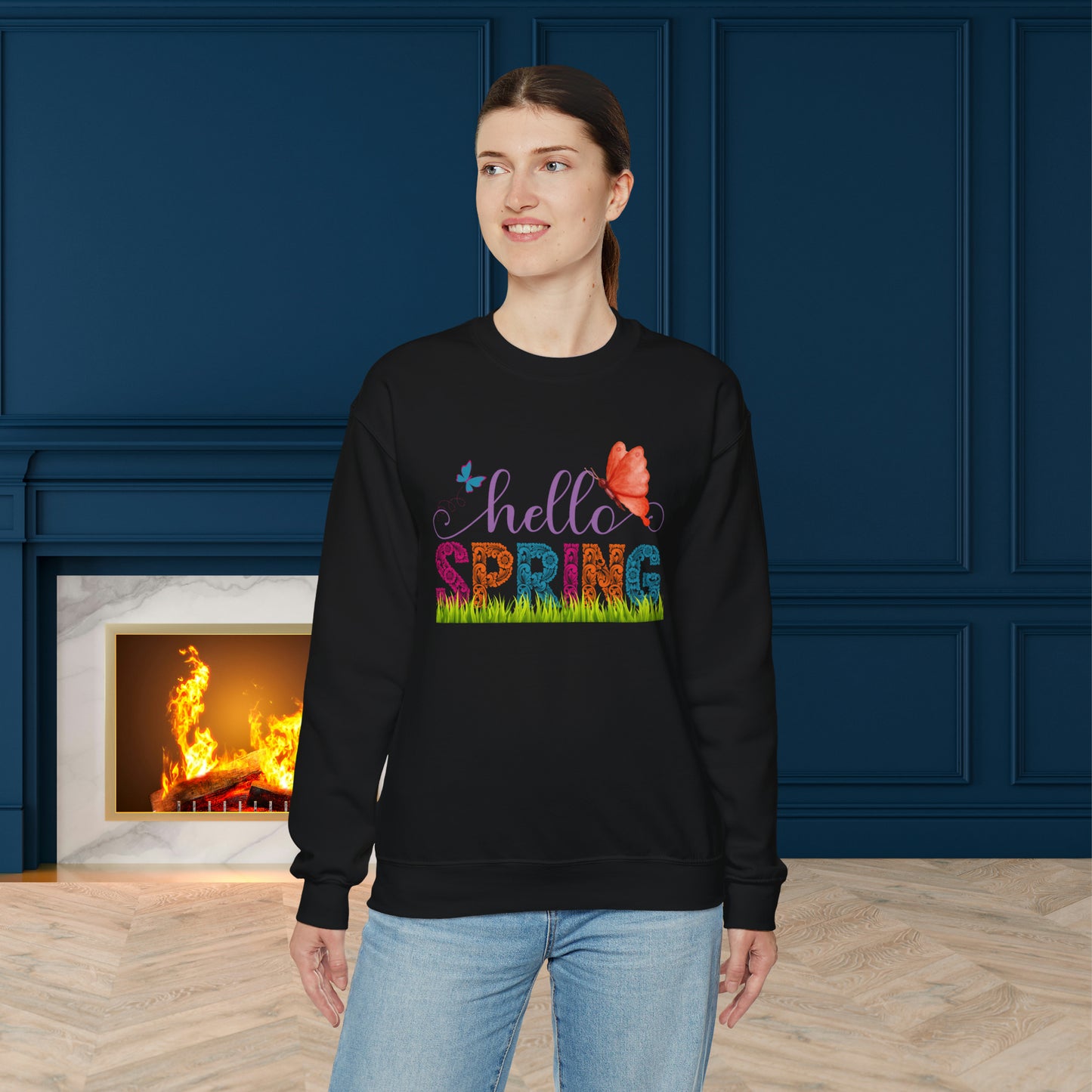 Hello Spring Unisex Crewneck Sweatshirt