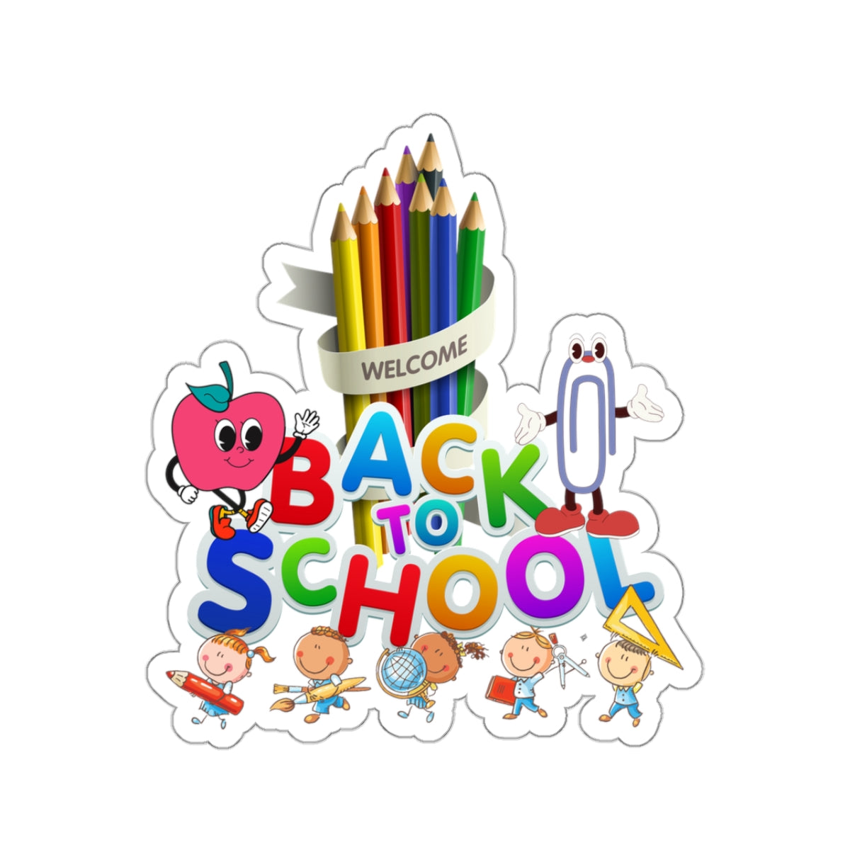 Back To School Kiss-Cut Stickers, First Grade Squad Kiss-Cut Stickers, Gift for First graders, Ready for School, Back to Learning.