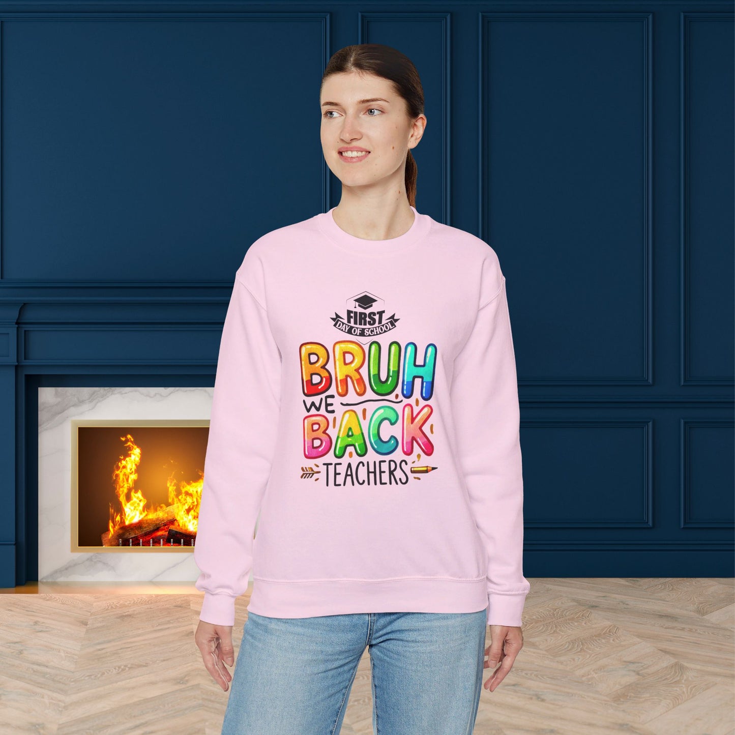 We Love Teachers Sweatshirt, Back To school unisex heavy blend crewneck sweatshirt, Teacher Back To school Sweatshirt. First Day Vibes Sweatshirt.