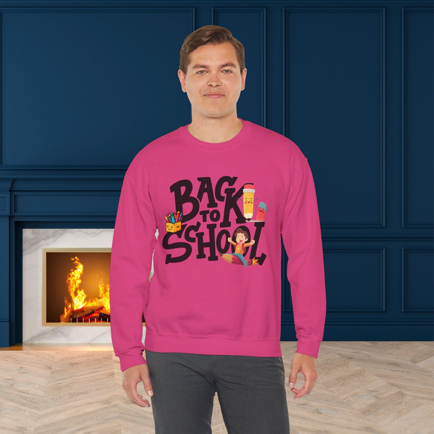 Back To school unisex heavy blend crewneck sweatshirt, We Love Teachers Sweatshirt,Teacher Back To school Sweatshirt. First Day Vibes Sweatshirt.