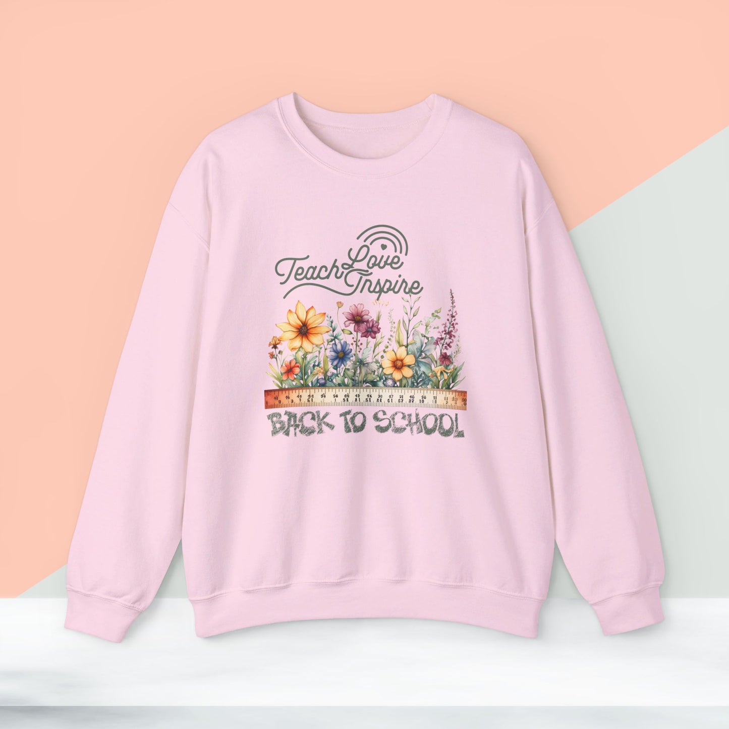 Back To school unisex heavy blend crewneck sweatshirt, We Love Teachers Sweatshirt,Teacher Back To school Sweatshirt. First Day Vibes Sweatshirt.