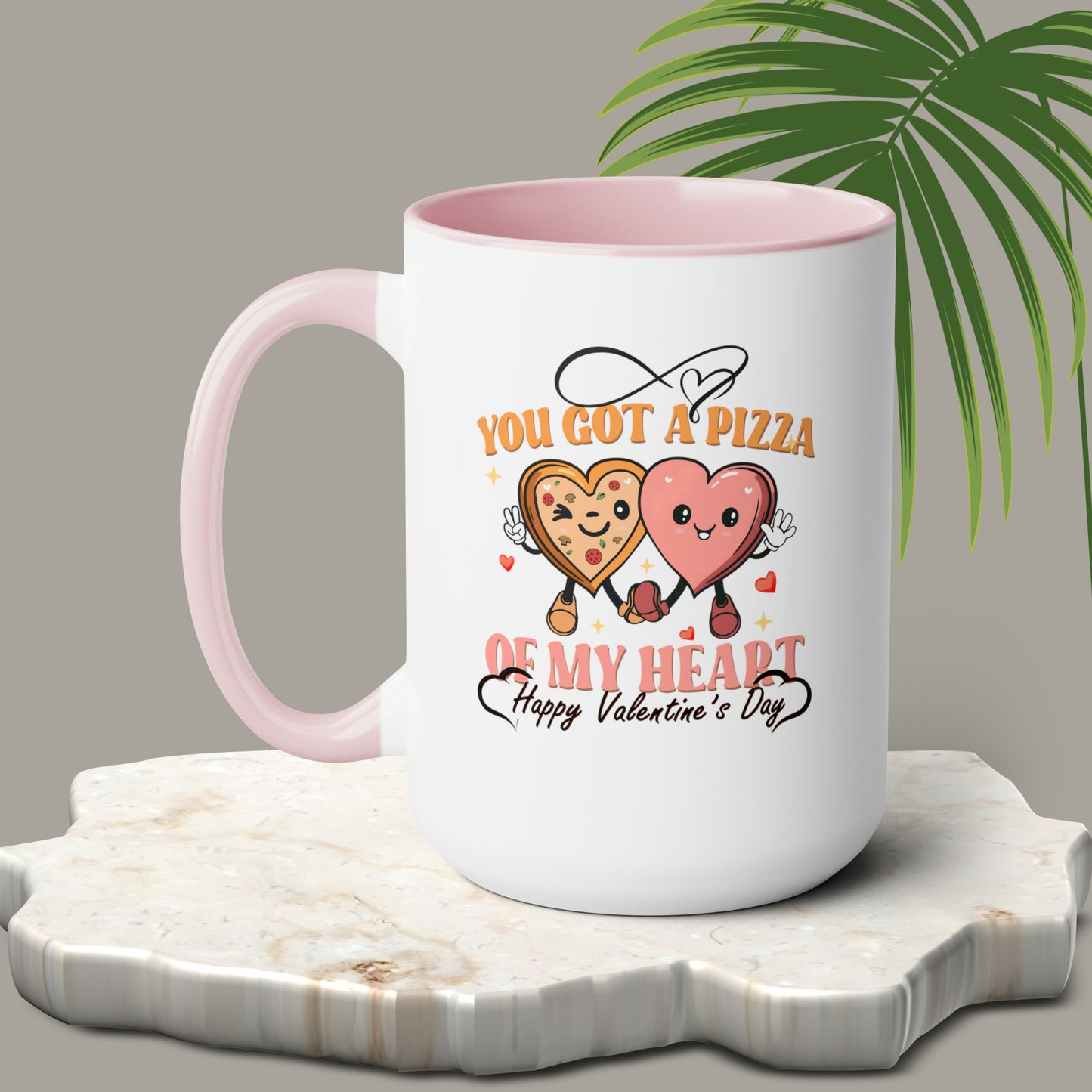 Happy valentines day Two-Tone Coffee Mugs, 15oz