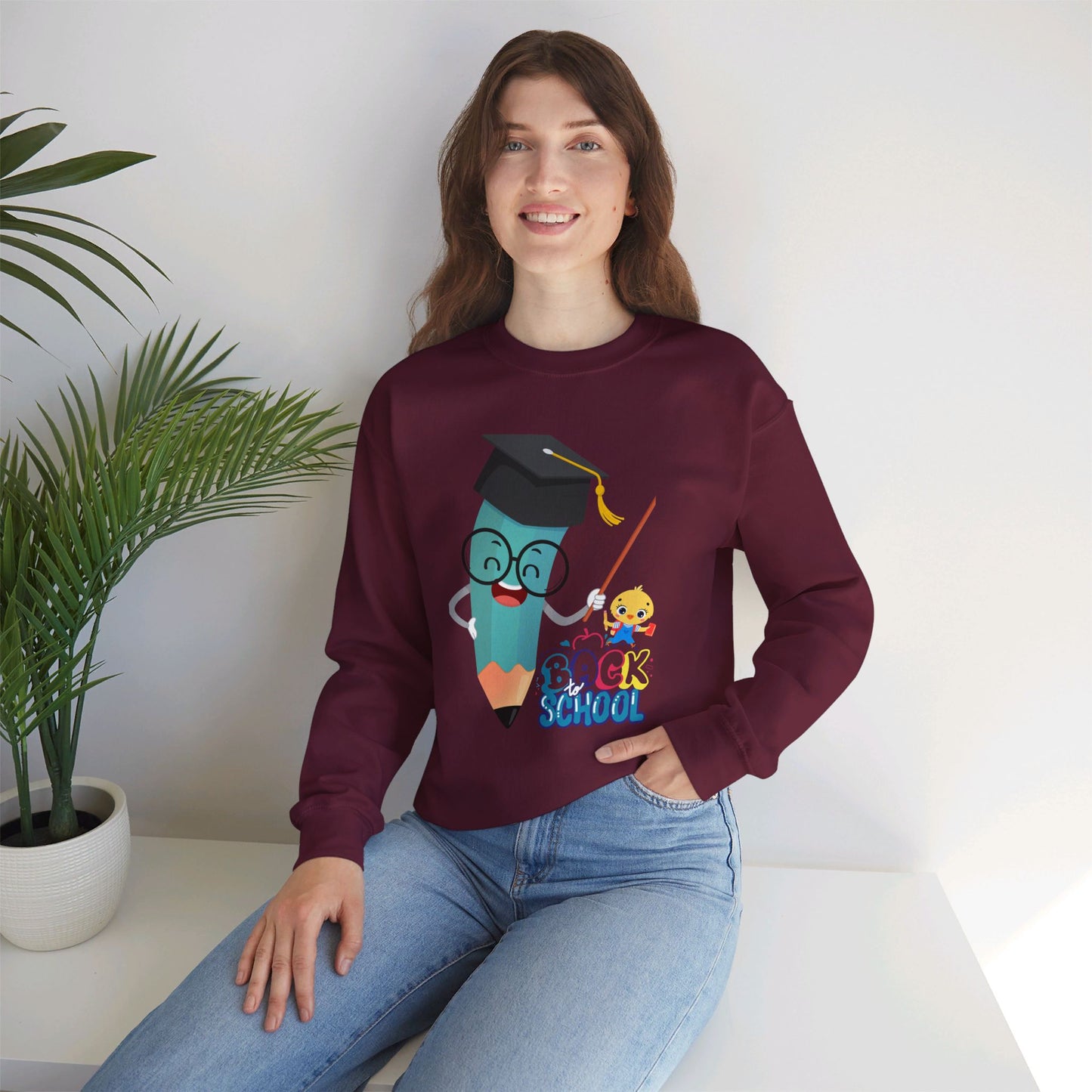 Back To school unisex heavy blend crewneck sweatshirt, We Love Teachers Sweatshirt,Teacher Back To school Sweatshirt. First Day Vibes Sweatshirt.