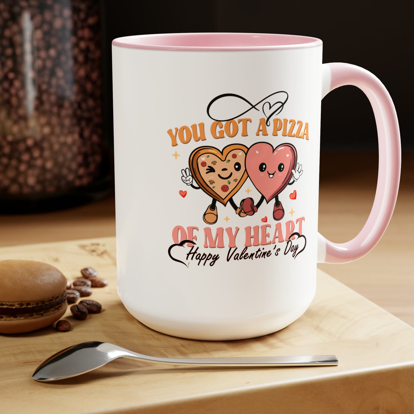 Happy valentines day Two-Tone Coffee Mugs, 15oz