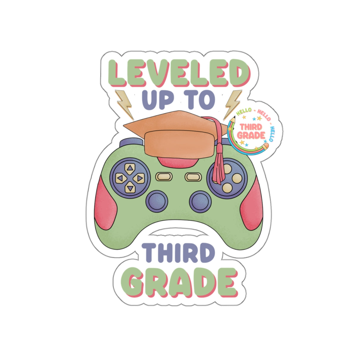 Back To School Kiss-Cut Stickers, First Grade Squad Kiss-Cut Stickers, Gift for First graders, Ready for School, Back to Learning.